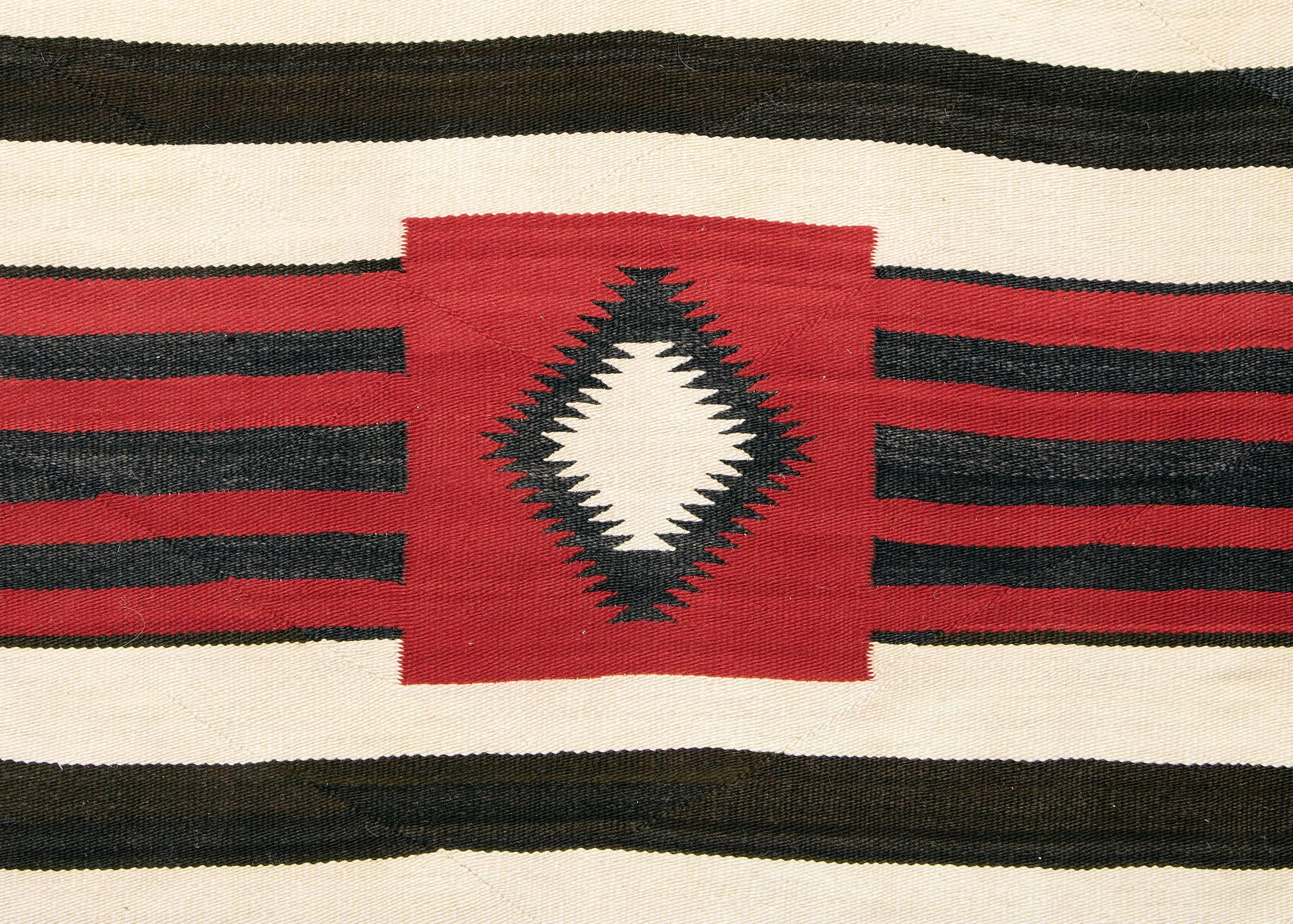 Vintage Navajo Rug, Chief's Blanket Revival, circa 1930 In Good Condition In Denver, CO