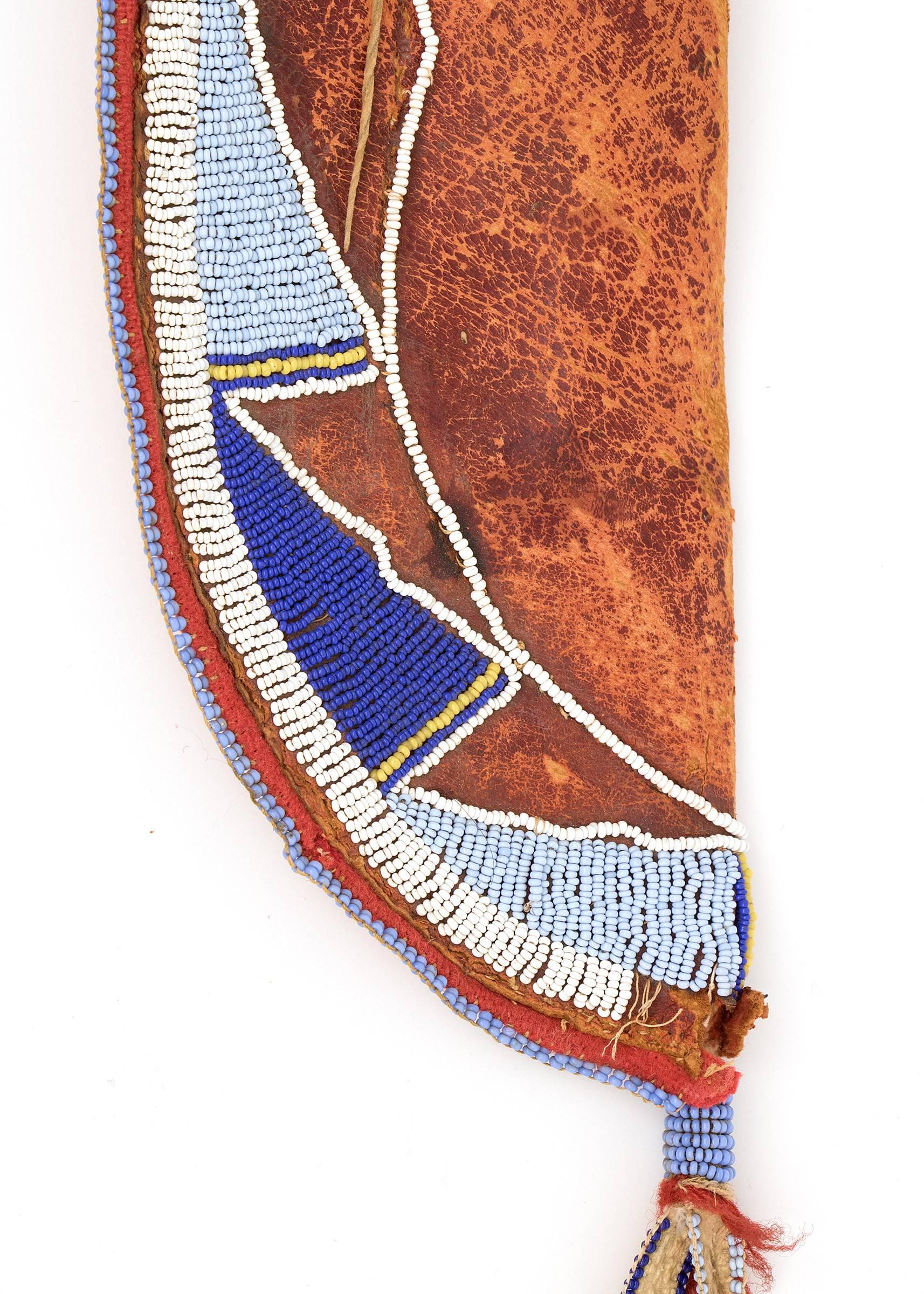 native american beaded knife sheath