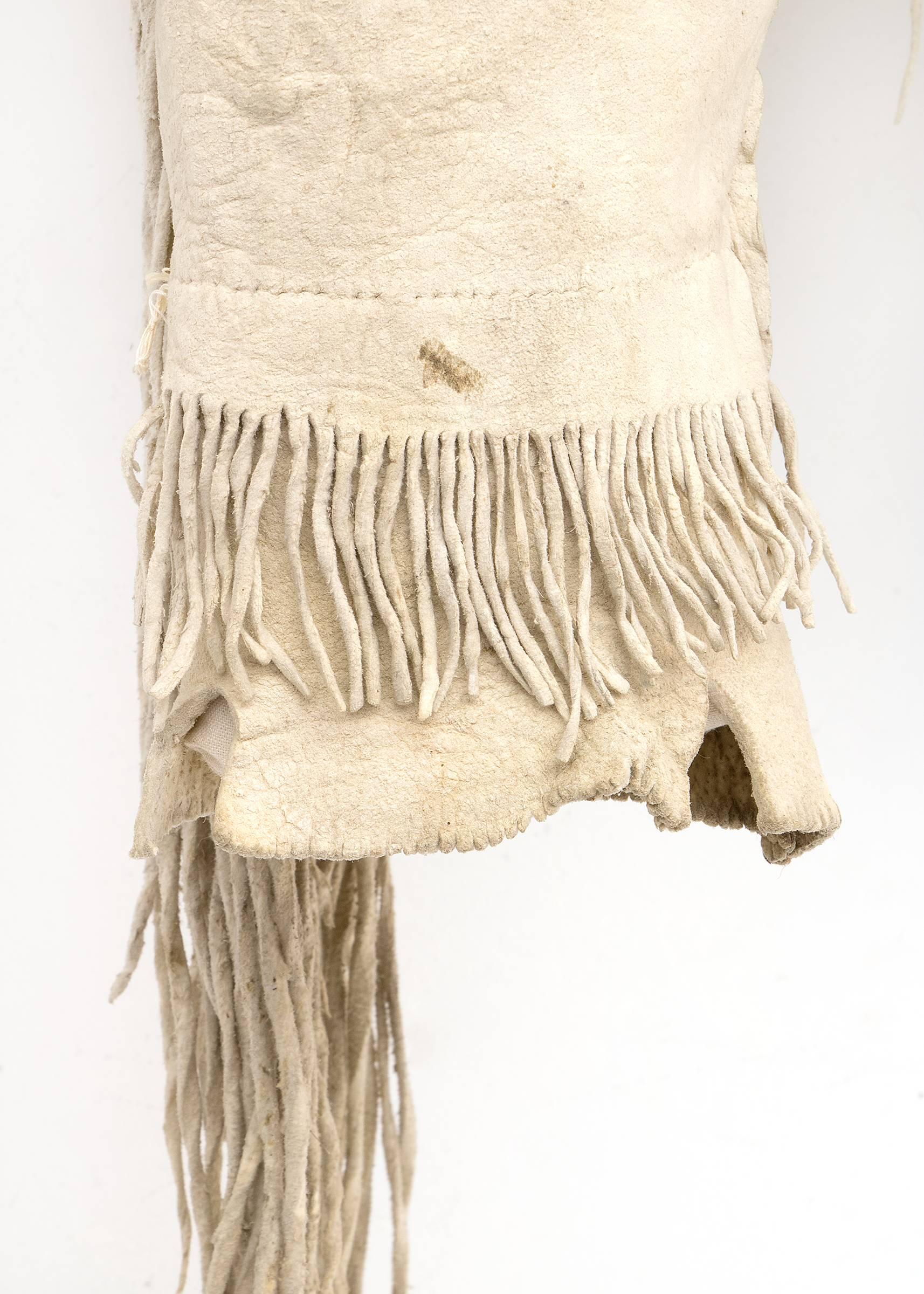 Antique Native American Boy's Outfit 'Shirt and Leggings', Apache, circa 1880 In Good Condition In Denver, CO