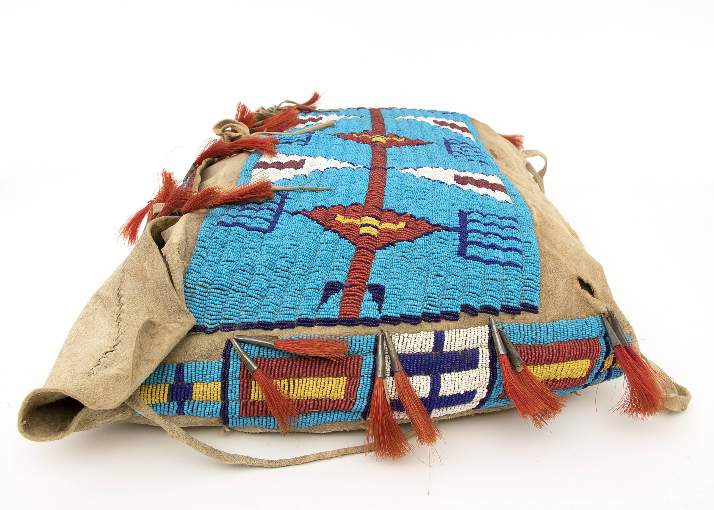 Antique Native American Beaded Possible Bags, Sioux (Plains), 19th Century In Good Condition In Denver, CO