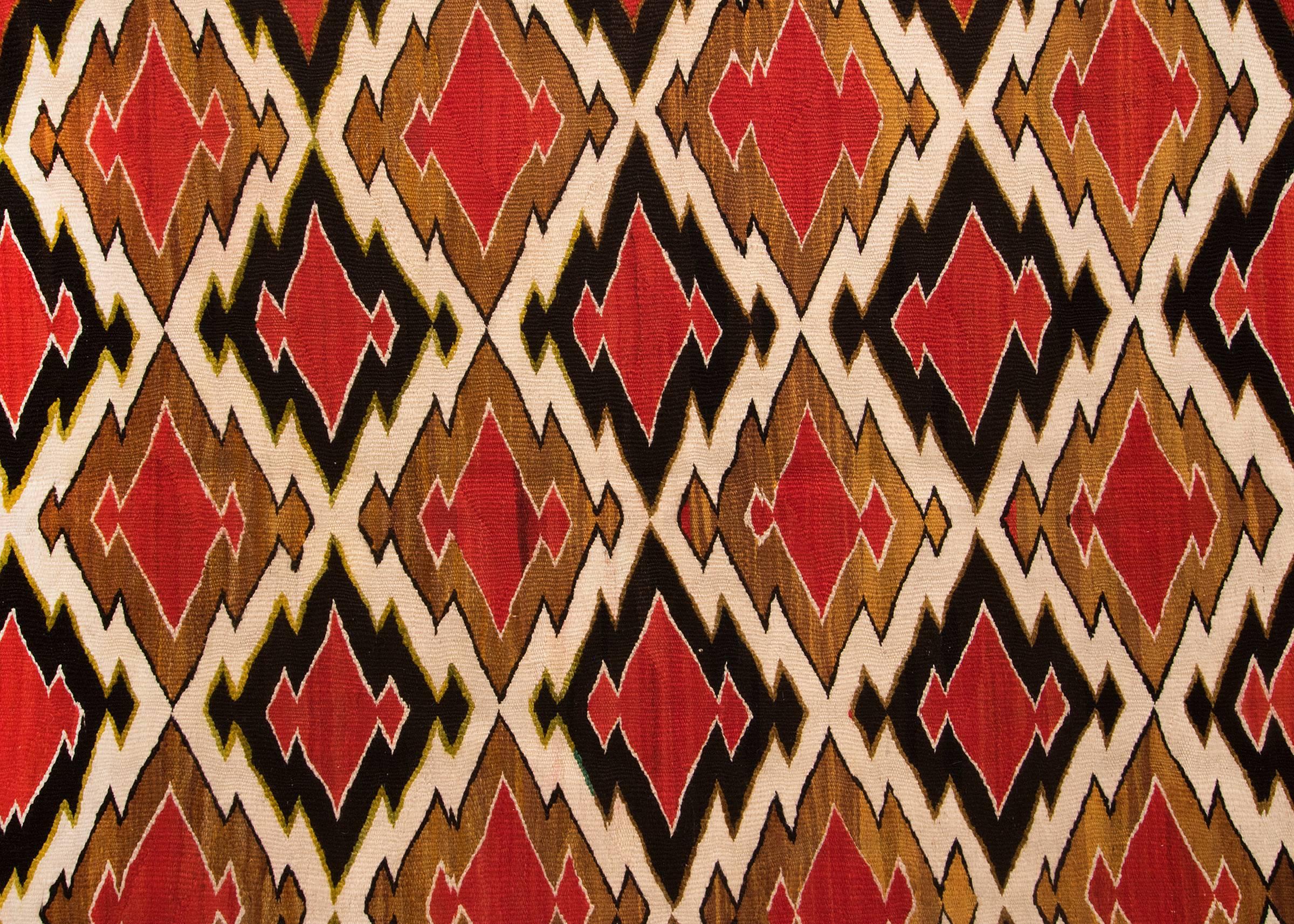 American Antique Navajo Transitional Blanket/Weaving, 19th Century
