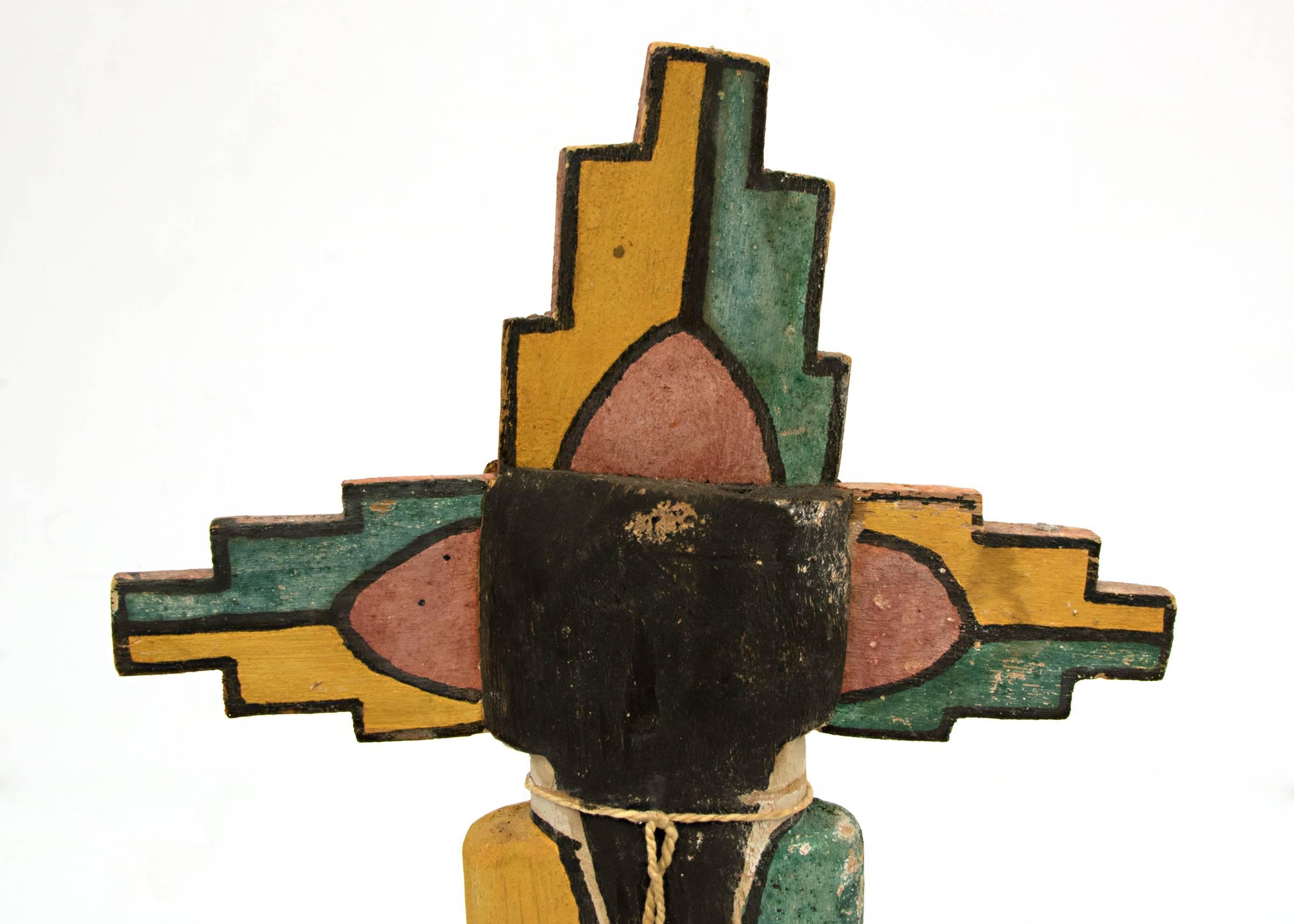 Hand-Carved Vintage Southwestern Hopi Kachina Doll, Shalako Mana, Early 20th Century