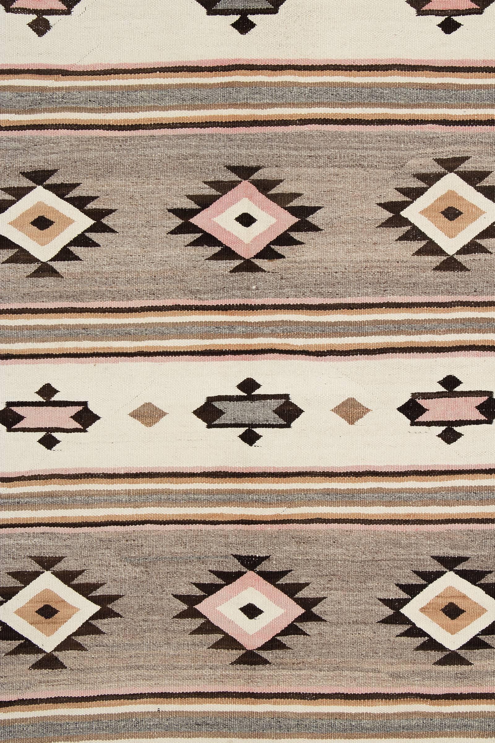 Native American Vintage Navajo Trading Post Rug, Chinle Revival Pattern, circa 1935