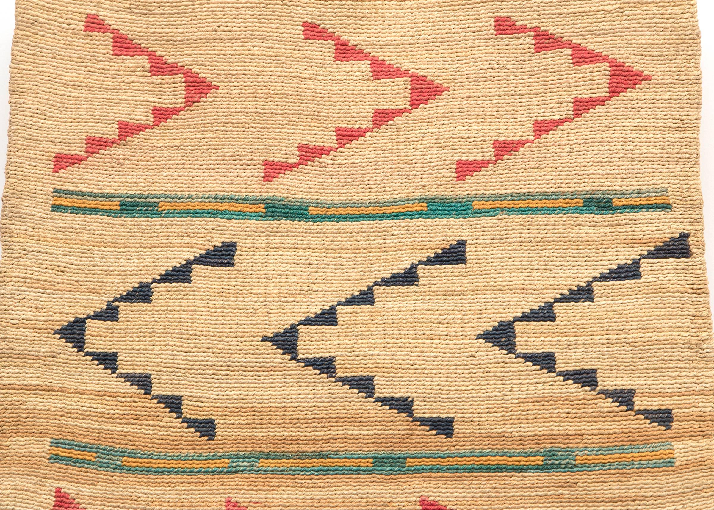 Hemp Antique Native American Woven Cornhusk Bag, Plateau, 19th Century