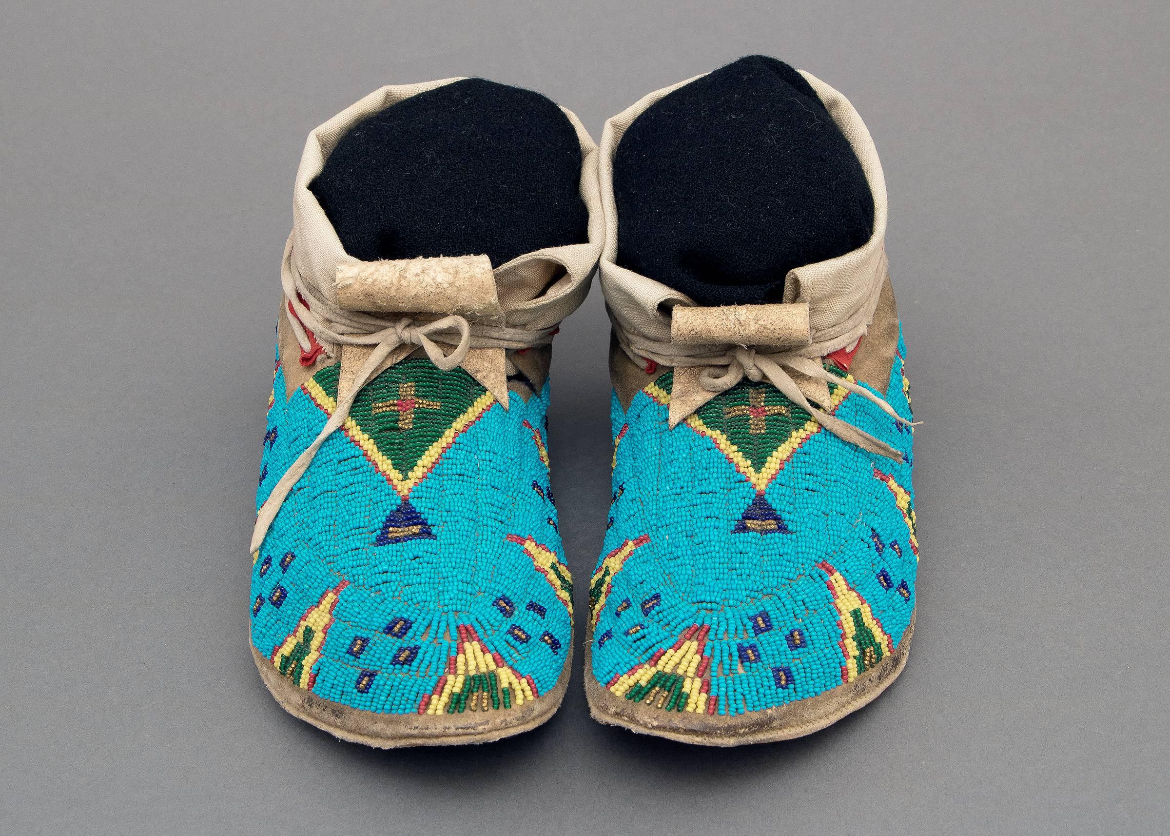 native american beaded moccasins