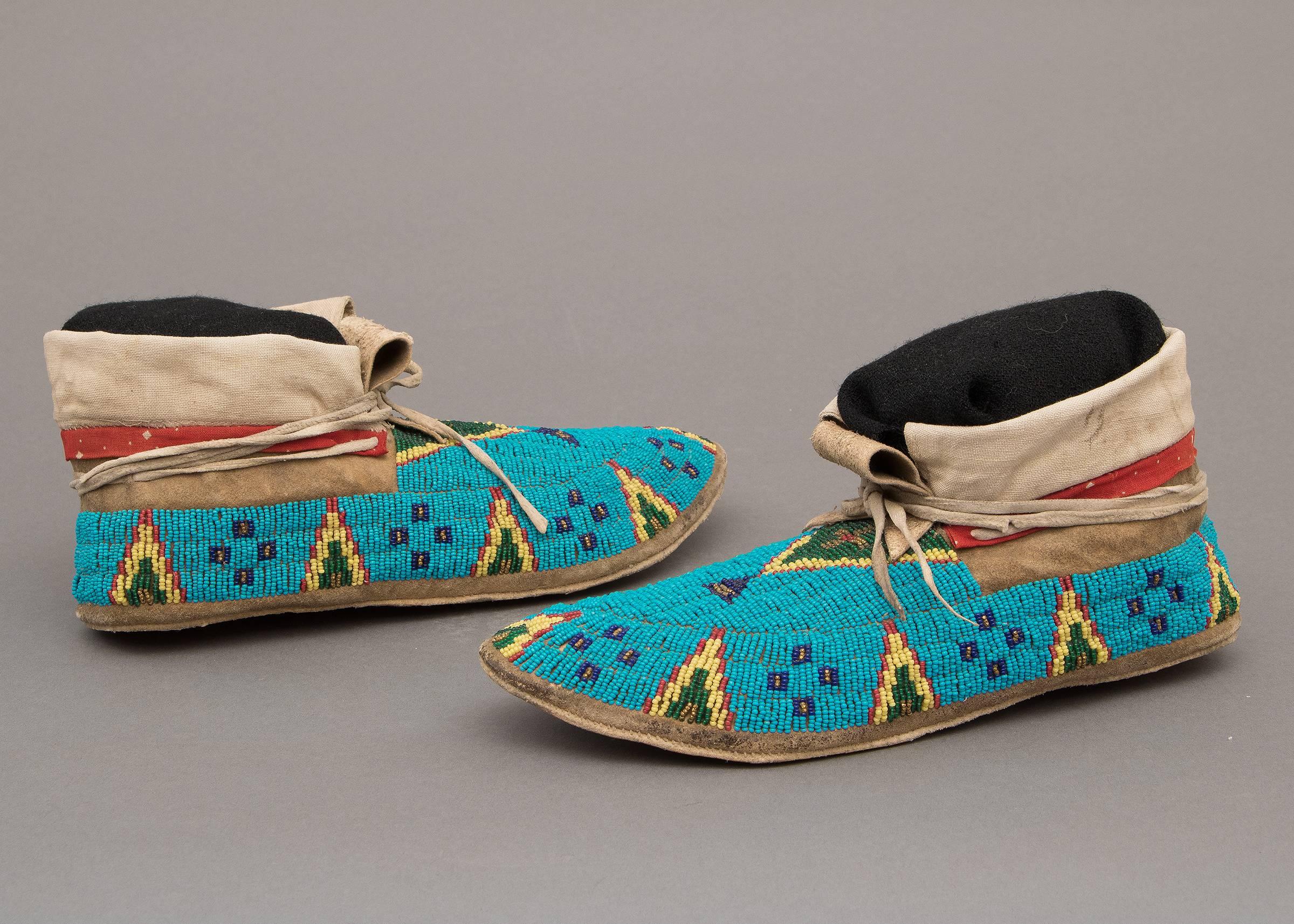 antique indian moccasins