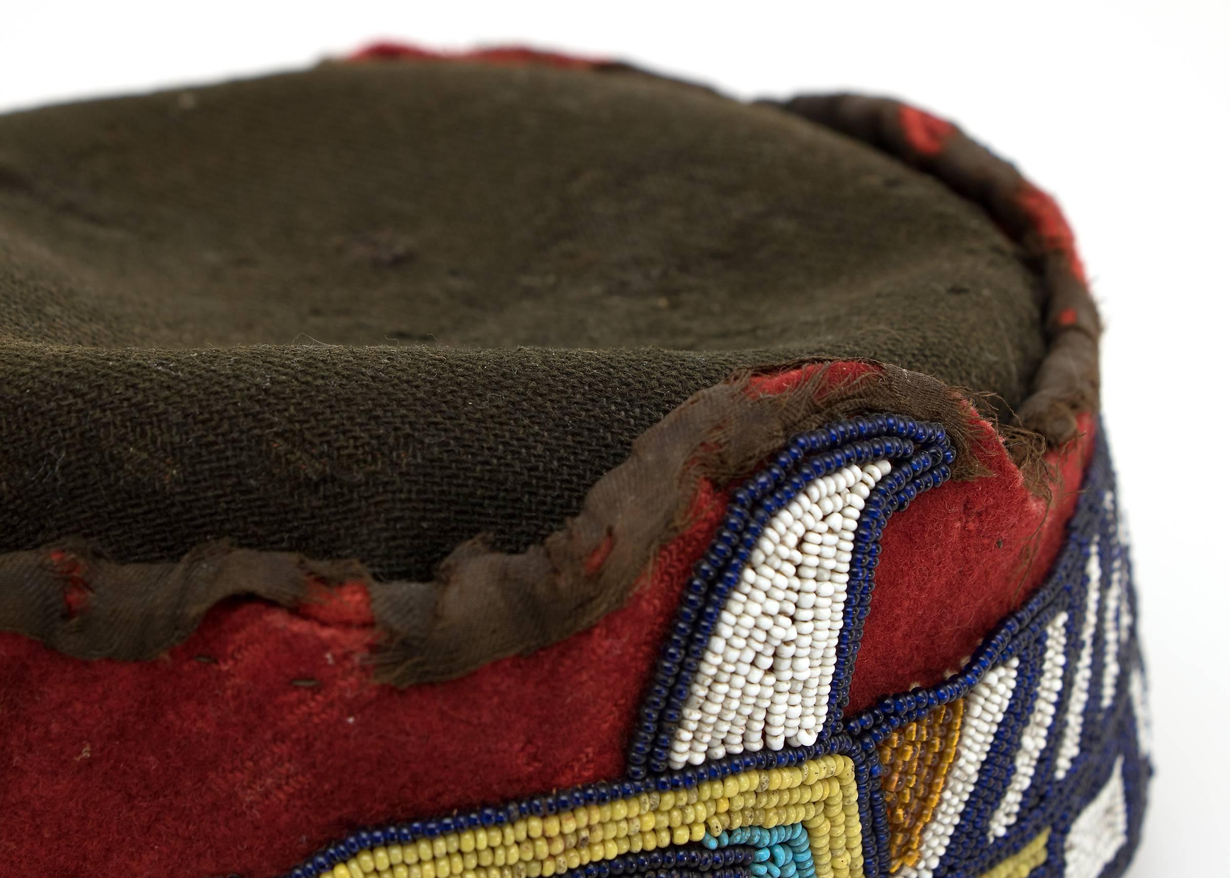 Northwest Coast Beaded Head Ring, Kwakwaka'wakw 'Kwakiutl', Late 19th Century In Good Condition In Denver, CO