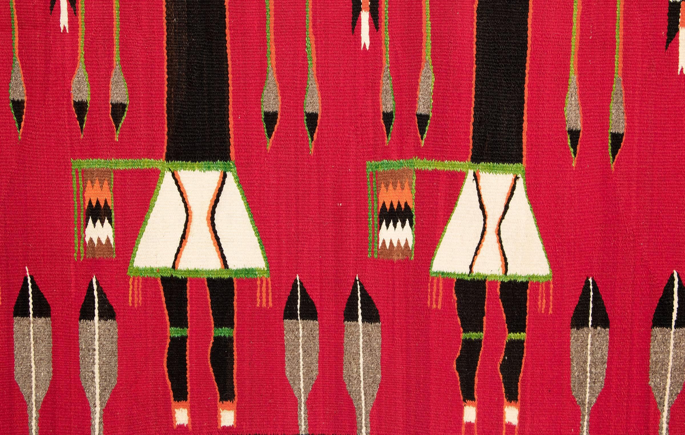 American Pictorial Yei (Yeibichai) Weaving, Navajo, circa 1930