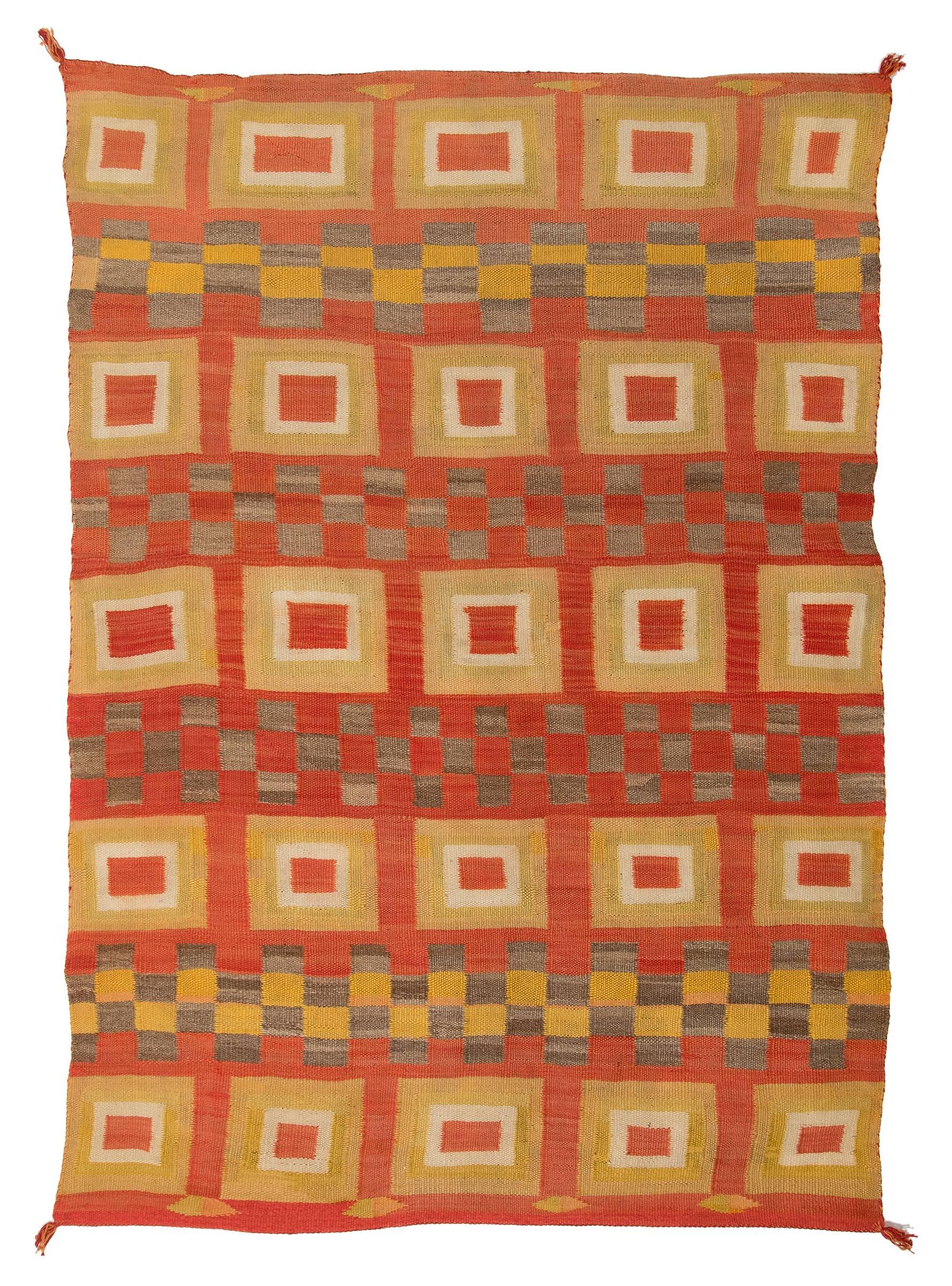 19th Century Antique Native American Transitional Blanket, Navajo Textile, circa 1900