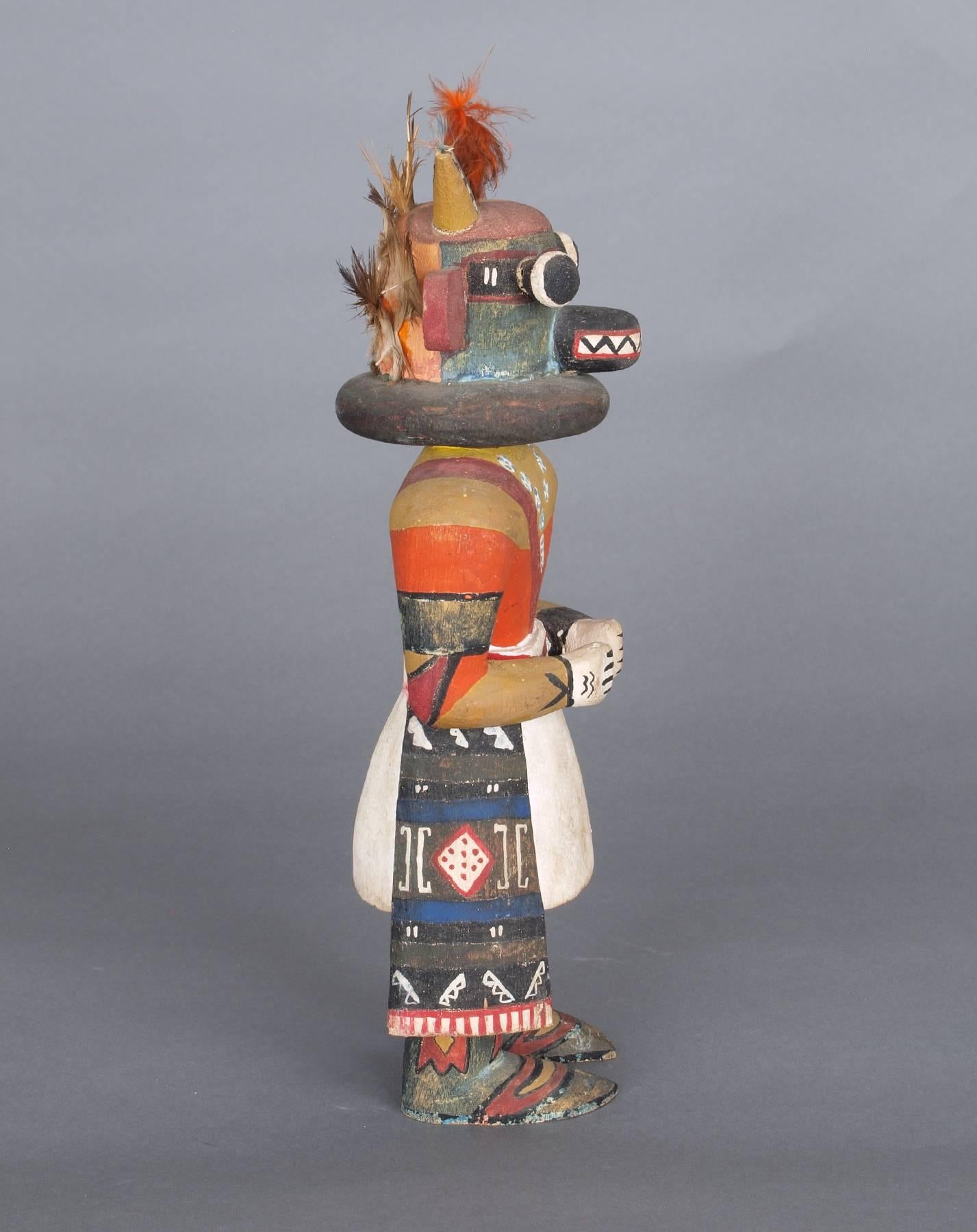 American Rare Pair of Kachina Dolls by the Same Maker, Hopi 'Pueblo Indian'