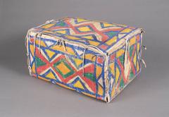 Antique Native American Painted Parfleche Box, Sioux, circa 1880