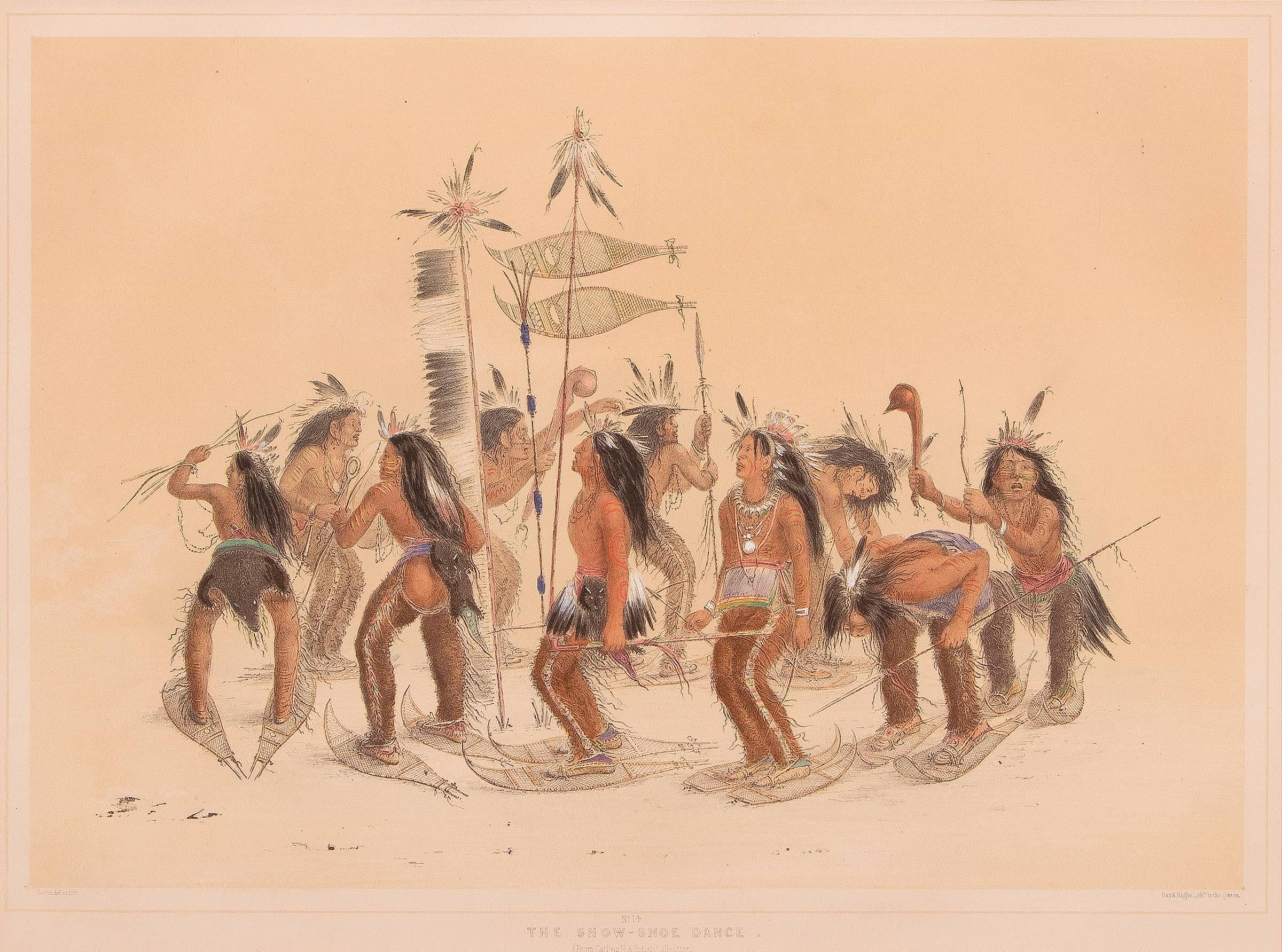 George Catlin, Two Hand-Colored Lithographs: North American Indian Portfolio 1