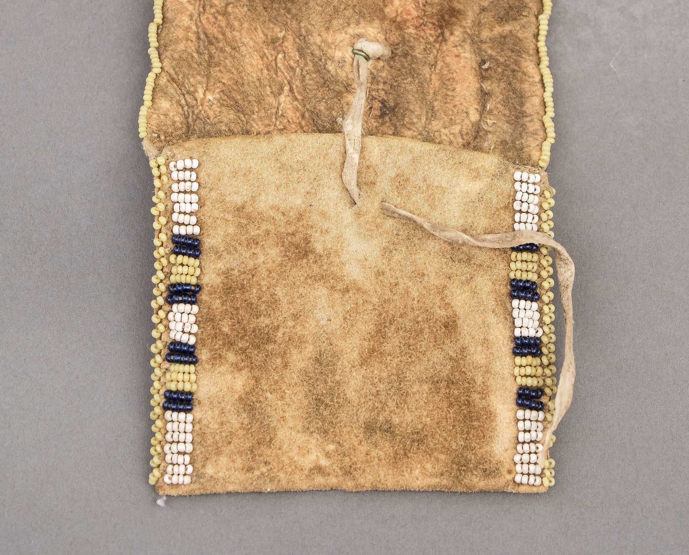 Antique Native American Beaded Tail Bag, Cheyenne/Arapaho, circa 1875 2