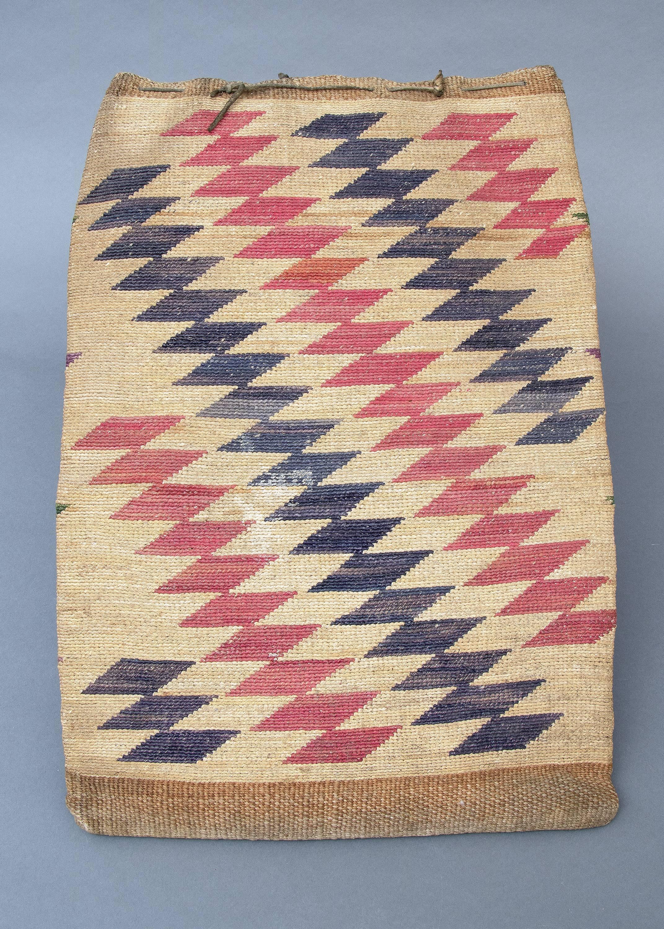 Woven Native American Cornhusk Bag, Plateau, 19th Century