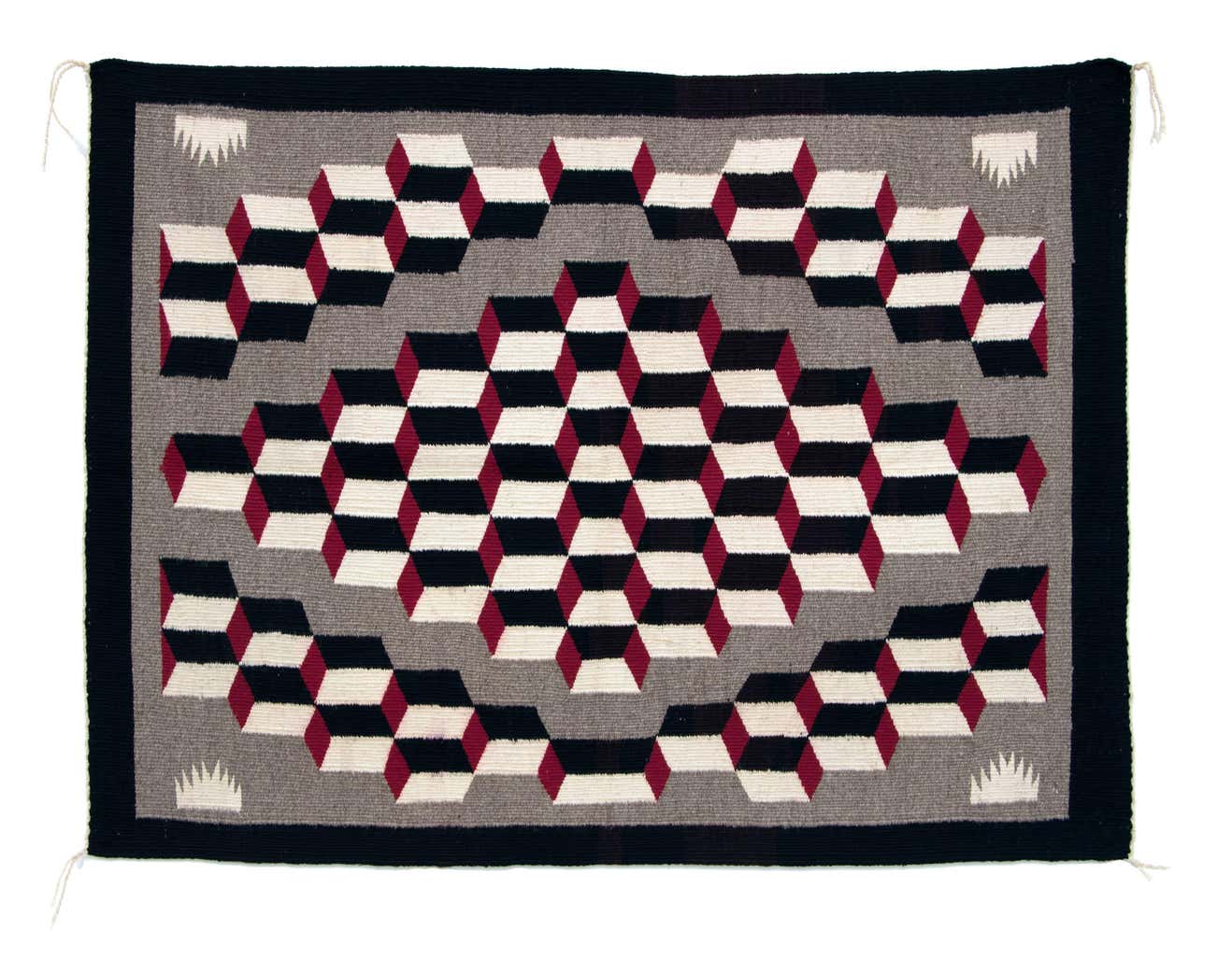 Vintage Navajo Optical/Tumbling Block Rug, circa 1950 at 1stDibs