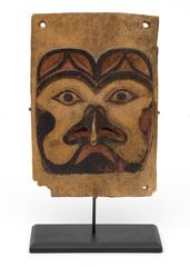 Antique Northwest Coast Carved Frontlet, Tlingit/Tsimshian, late 19th century