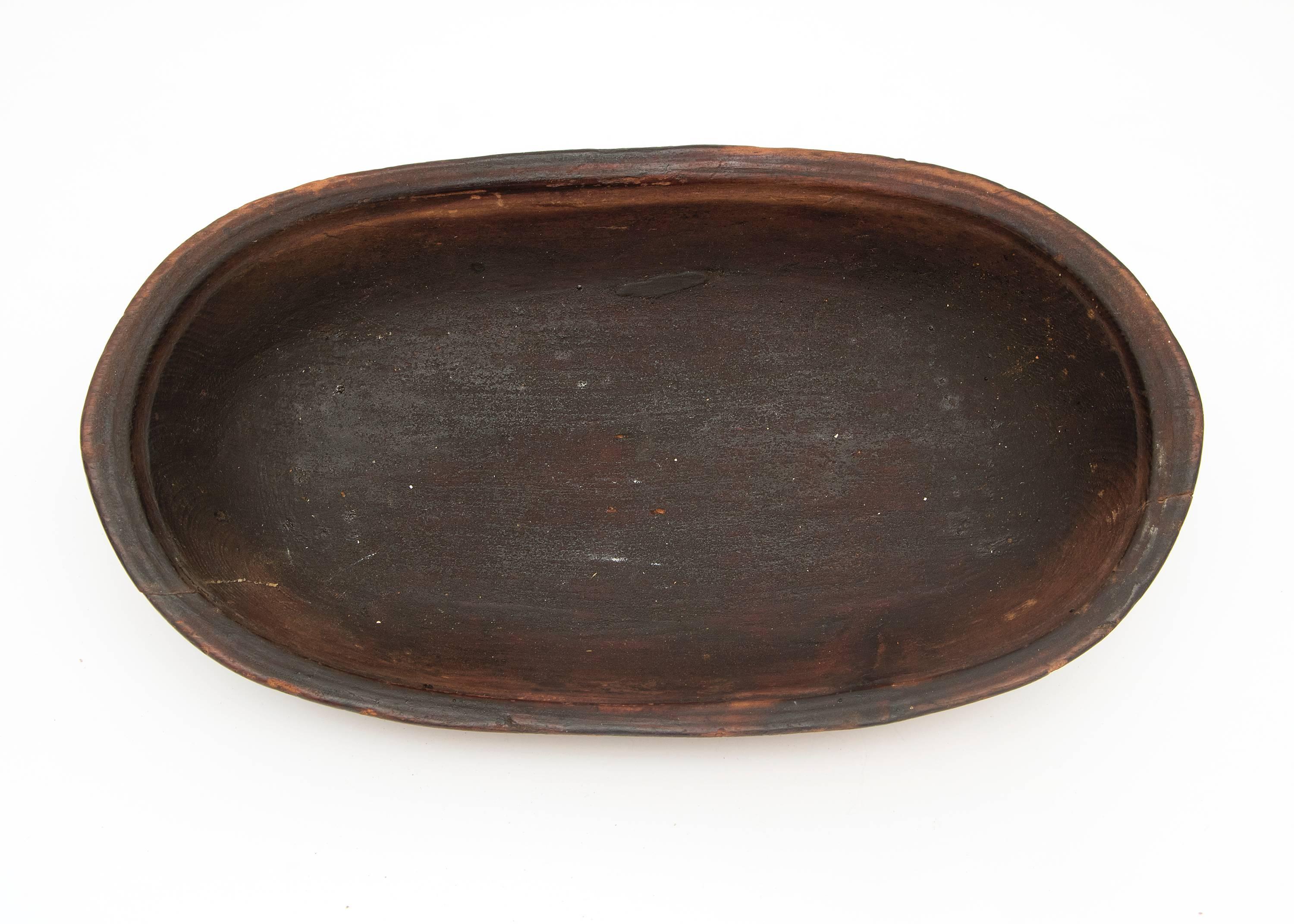 Antique Native American Carved Wooden Bowl, Eskimo/Inuit, 19th Century In Excellent Condition In Denver, CO