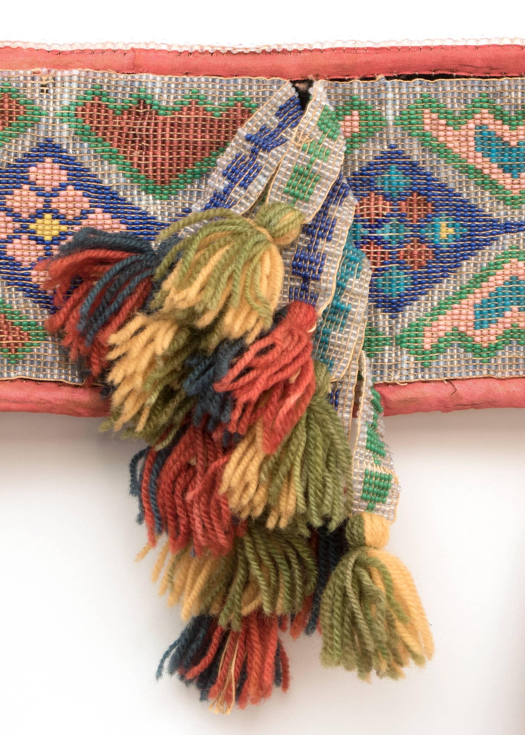 Native American Pair of Beaded Bandolier Bags, Winnebago/Chippewa 'Ojibwa', 19th Century