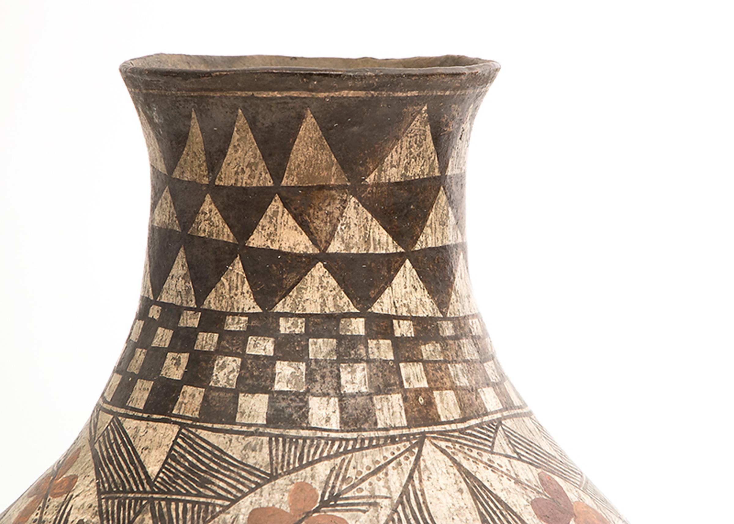 Antique Southwestern Native American Pottery Jar, Isleta Pueblo In Good Condition In Denver, CO