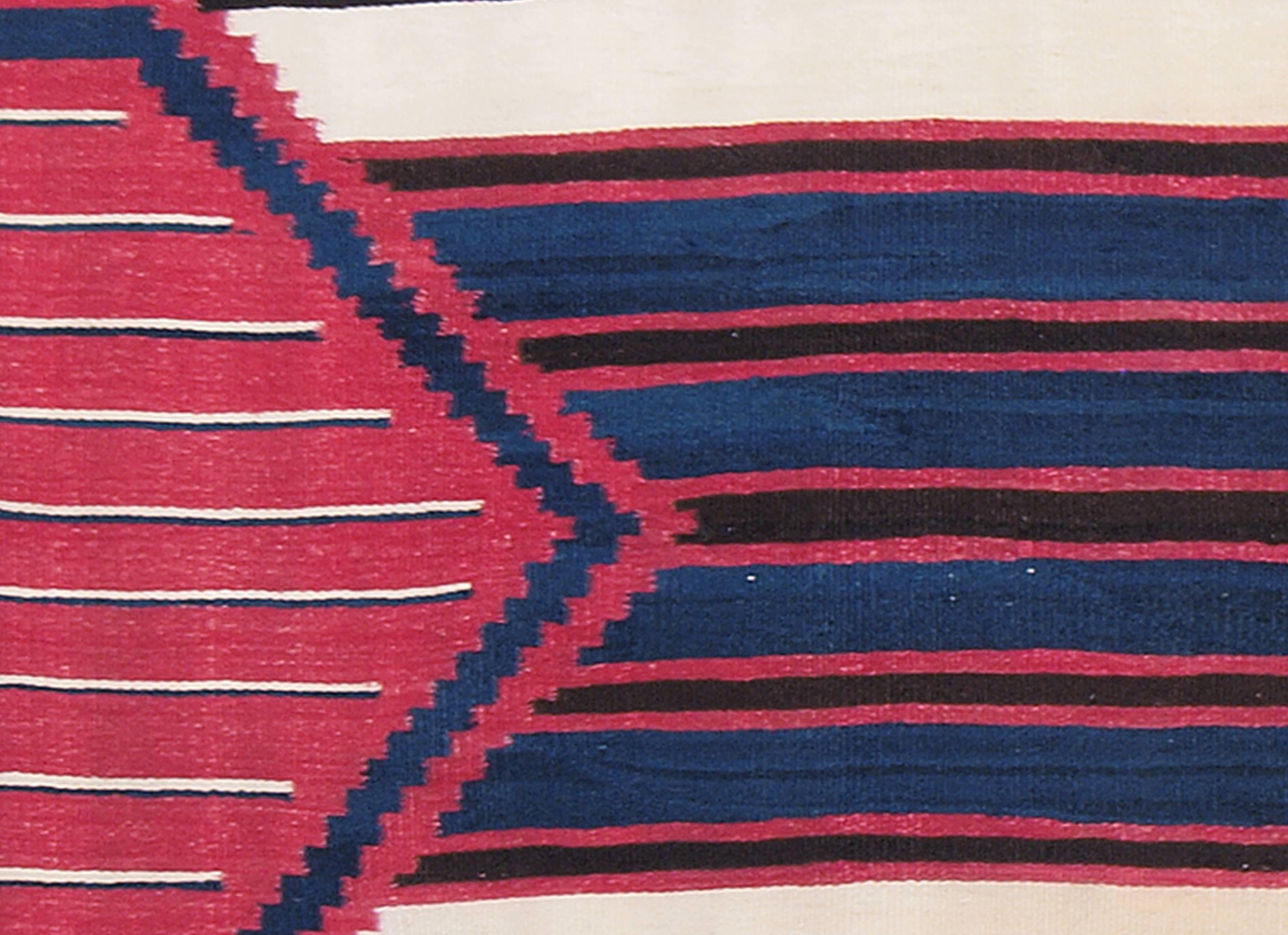 Native American Classic Period Navajo Chief's Wearing Blanket, circa 1865