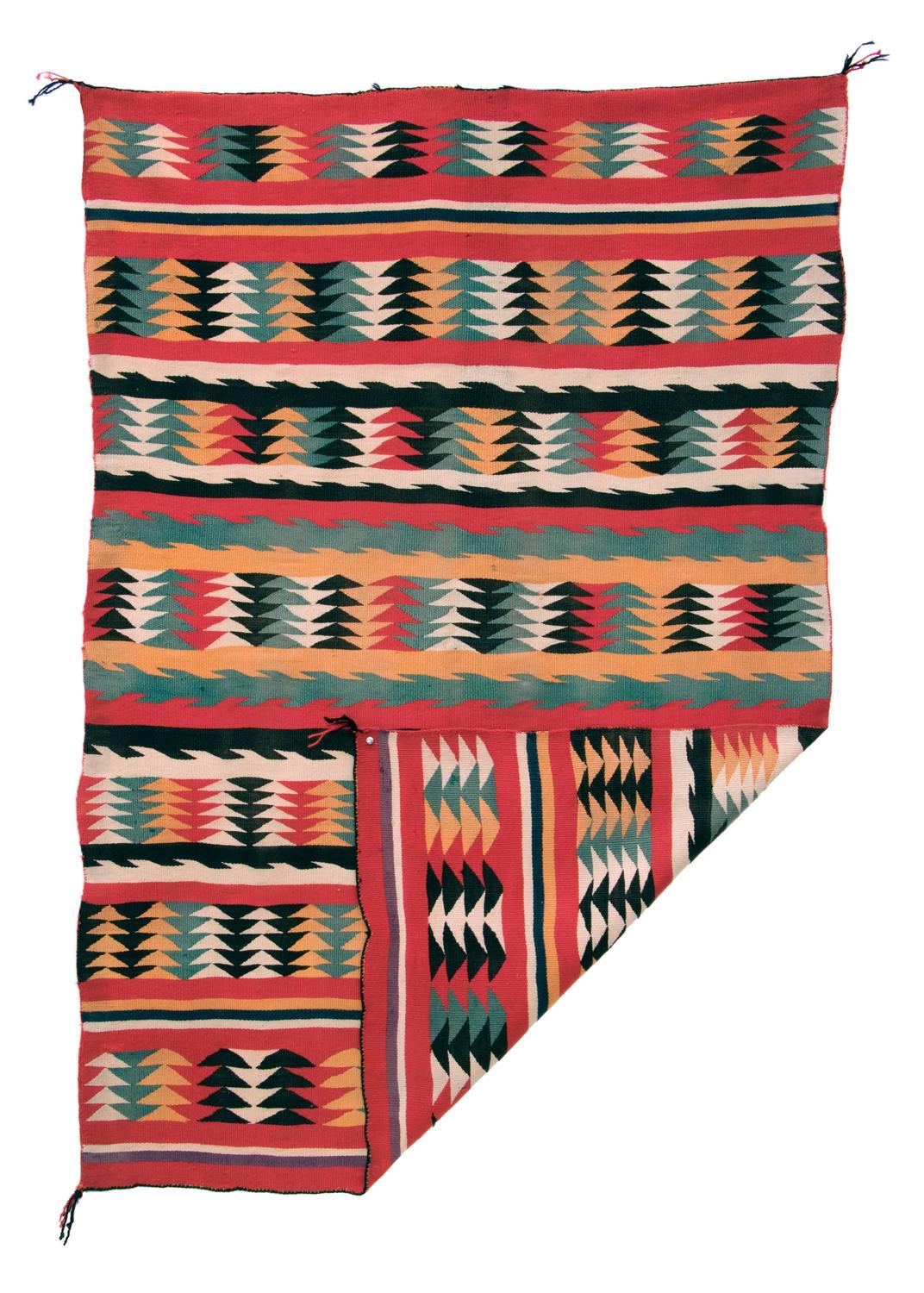 Vintage Navajo Saddle Blanket, Germantown wool, circa 1885 at 1stdibs