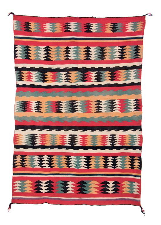 Vintage Navajo Saddle Blanket, Germantown wool, circa 1885 at 1stdibs