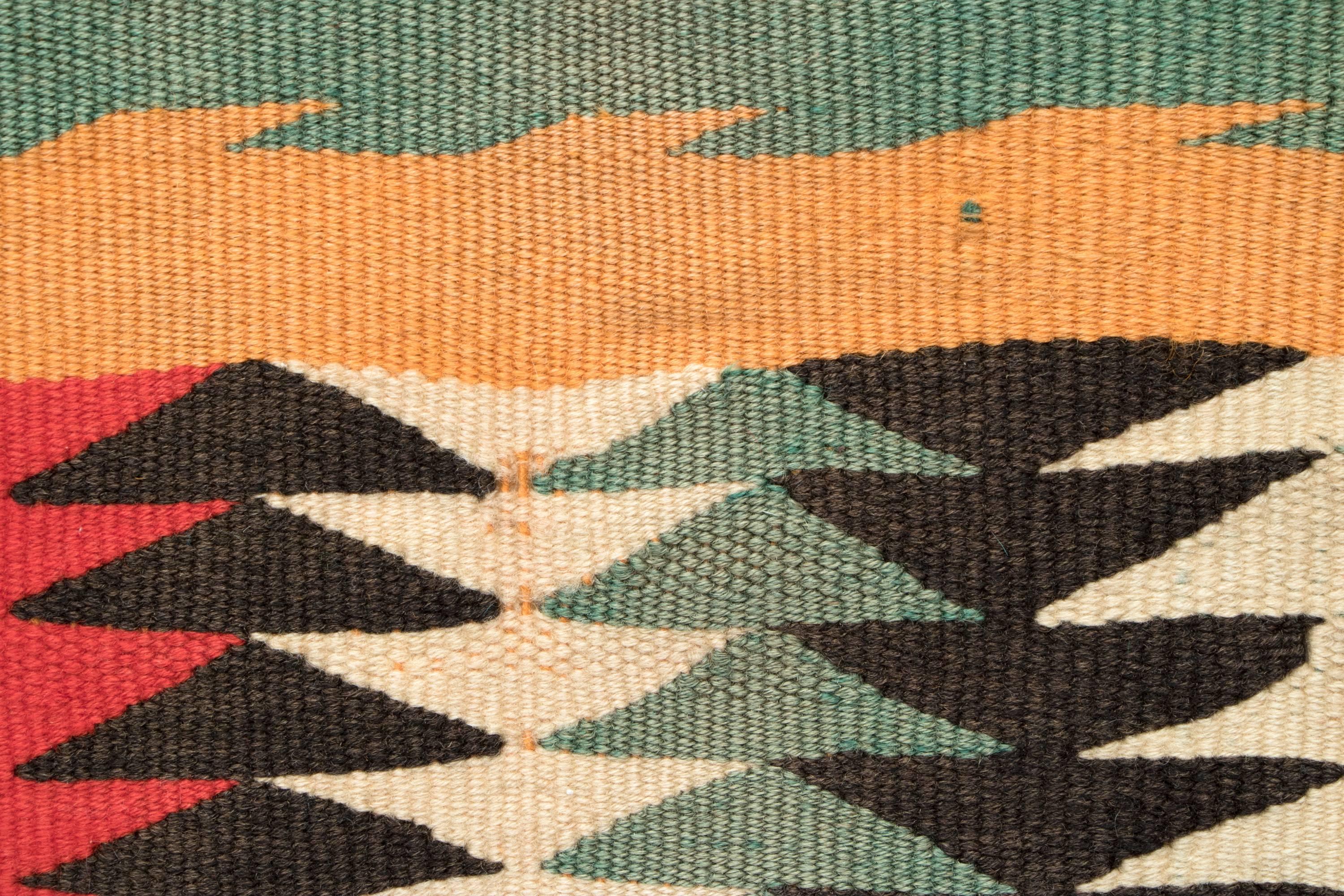 American Vintage Navajo Saddle Blanket, Germantown wool, circa 1885