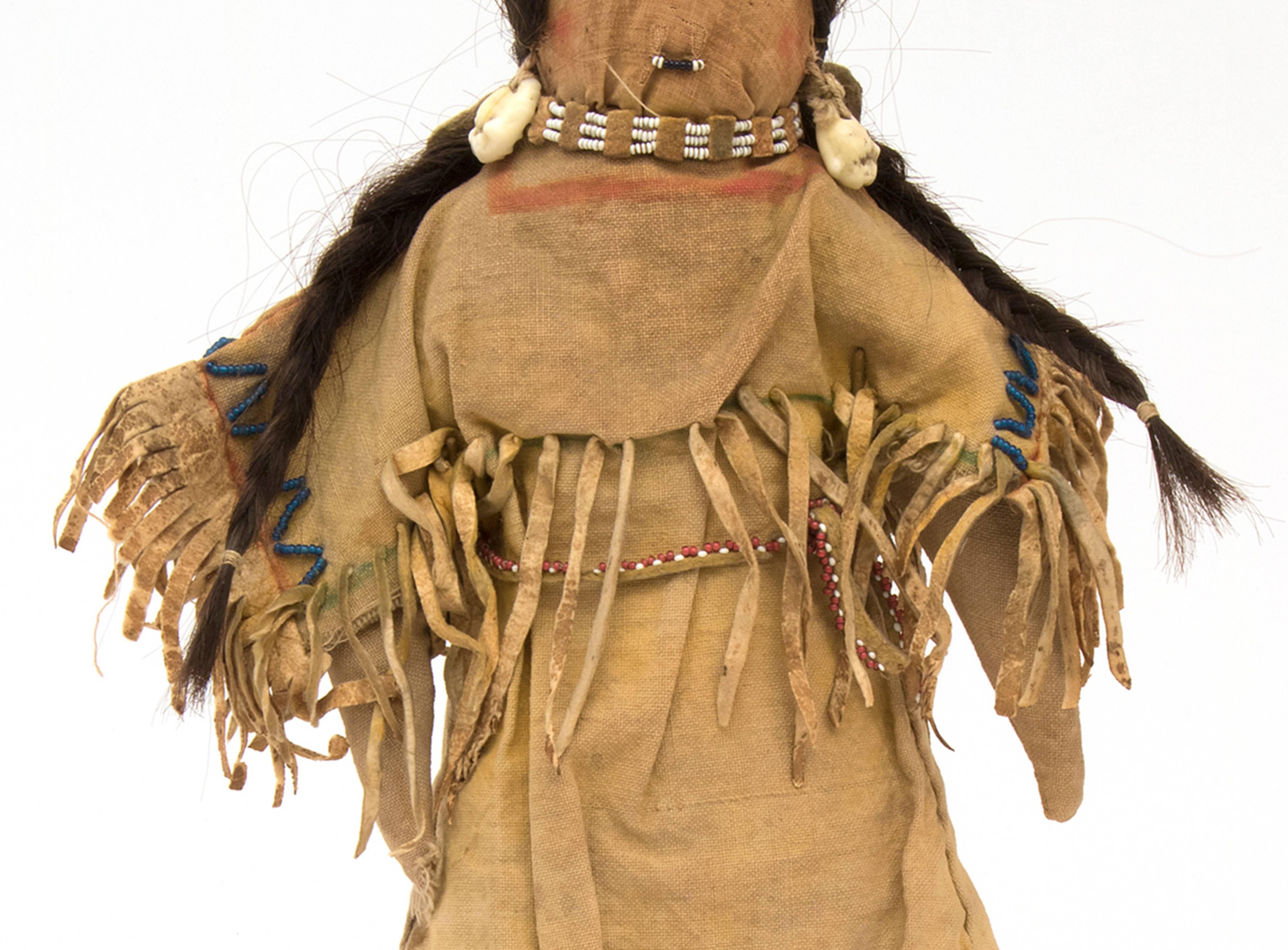 Beaded Antique Native American Doll, Southern Cheyenne (Plains), 19th Century