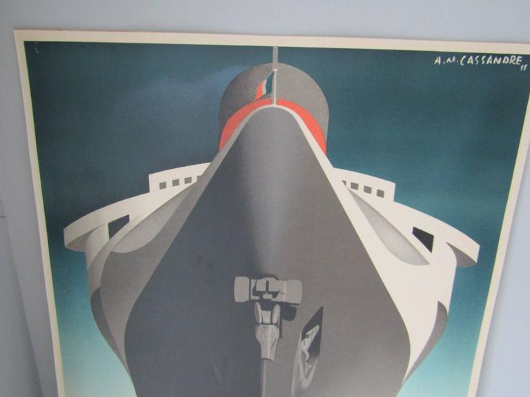 Art Deco Poster Normandie by Cassandre at 1stDibs