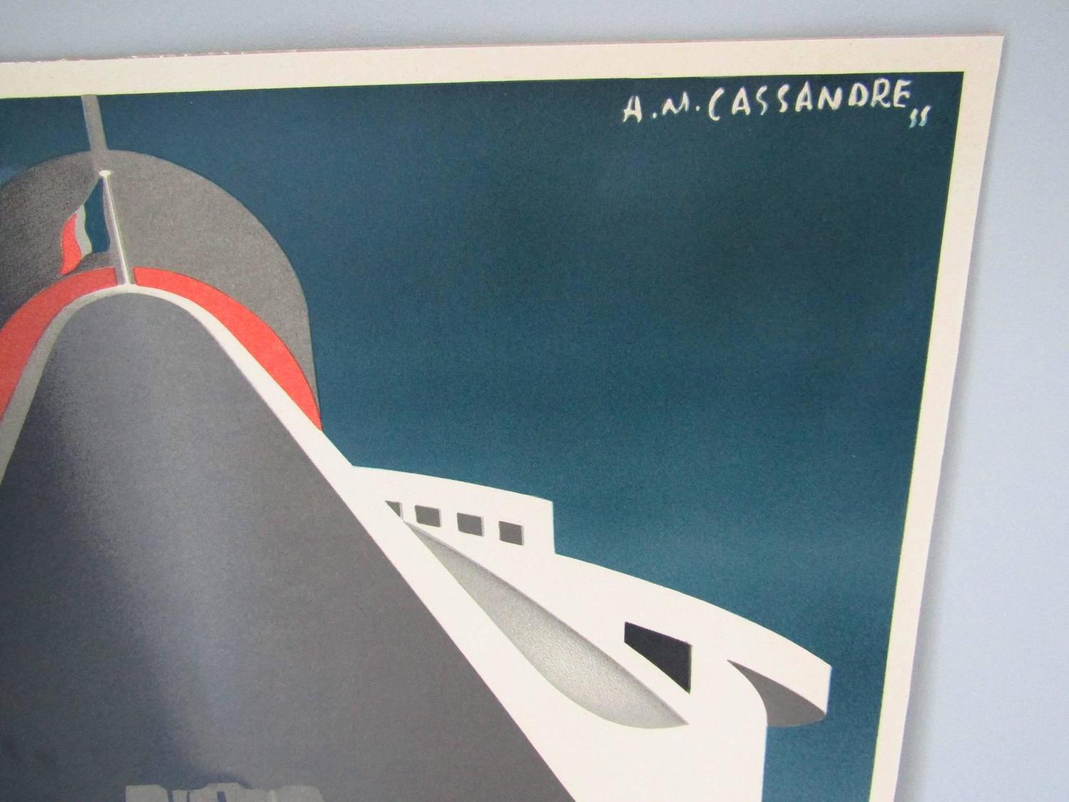 Art Deco Poster Normandie by Cassandre at 1stdibs