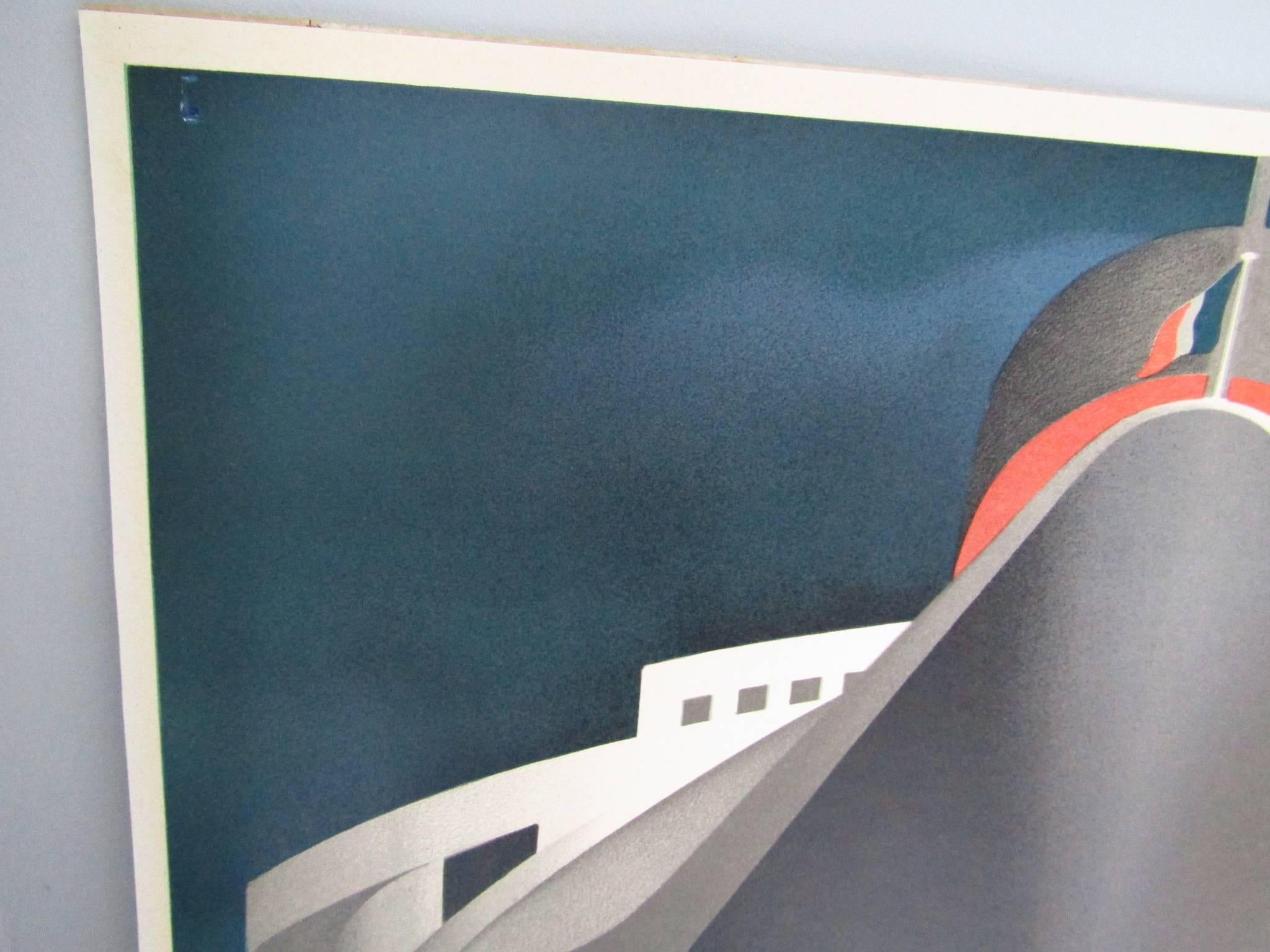Paper Art Deco Poster Normandie by Cassandre