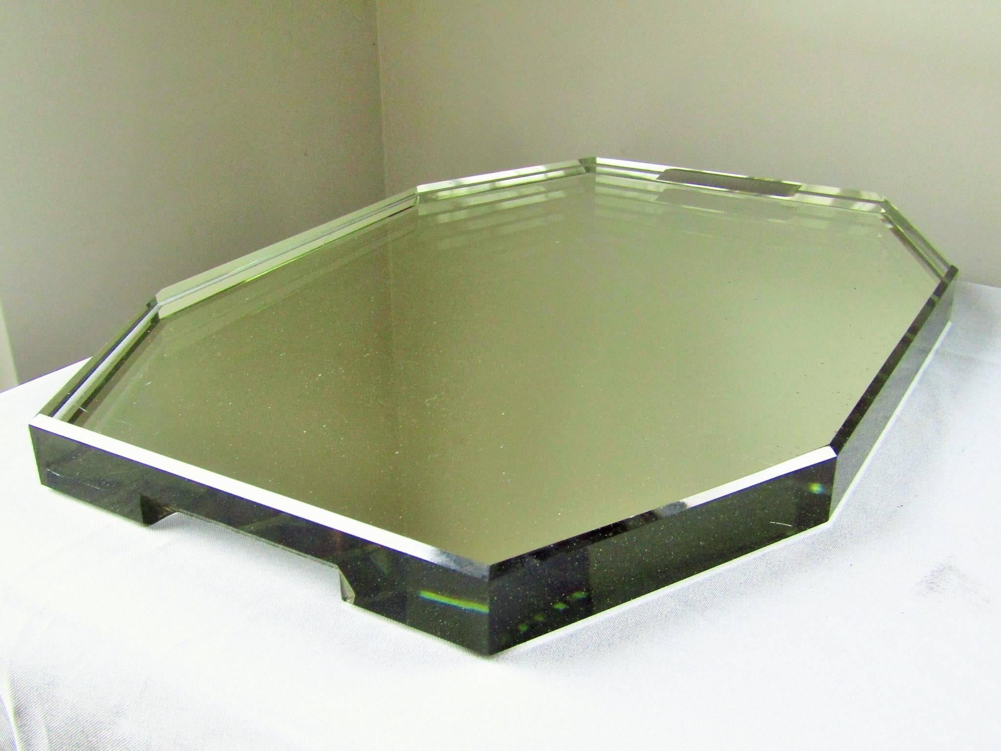 Art Deco Glass Tray by Jean Luce, France, 1930 2