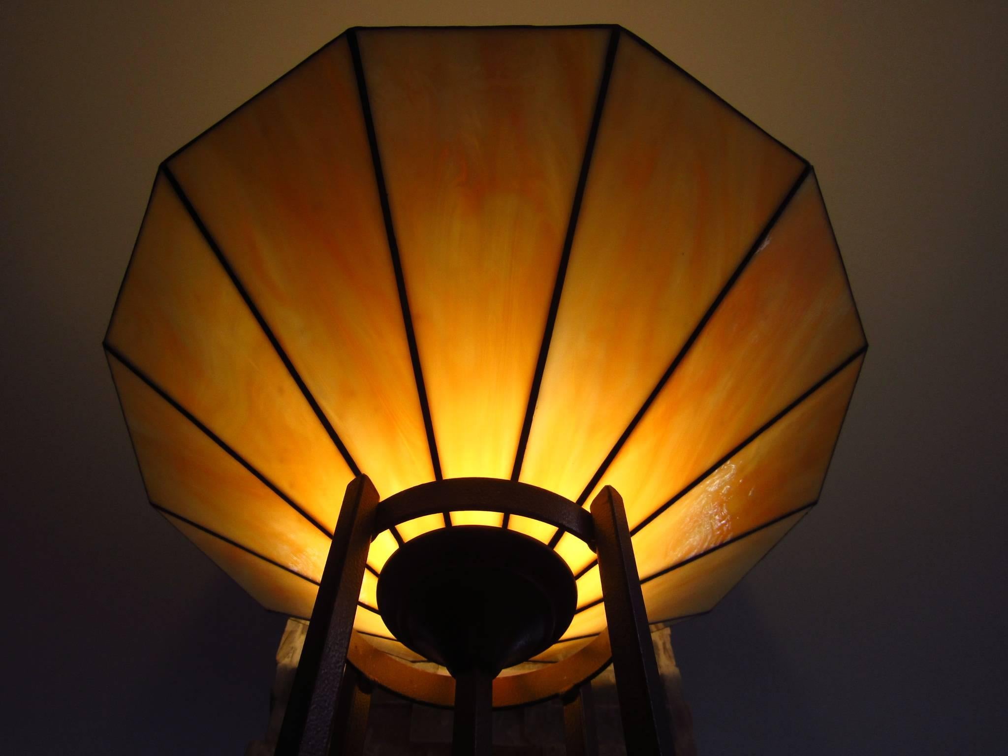 tiffany style torchiere table lamp