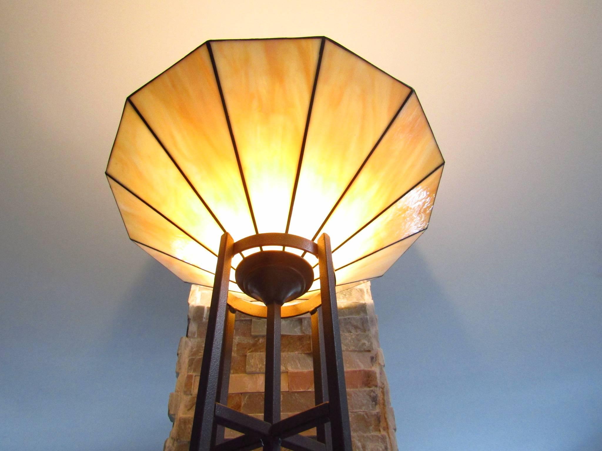 tiffany style torchiere floor lamp