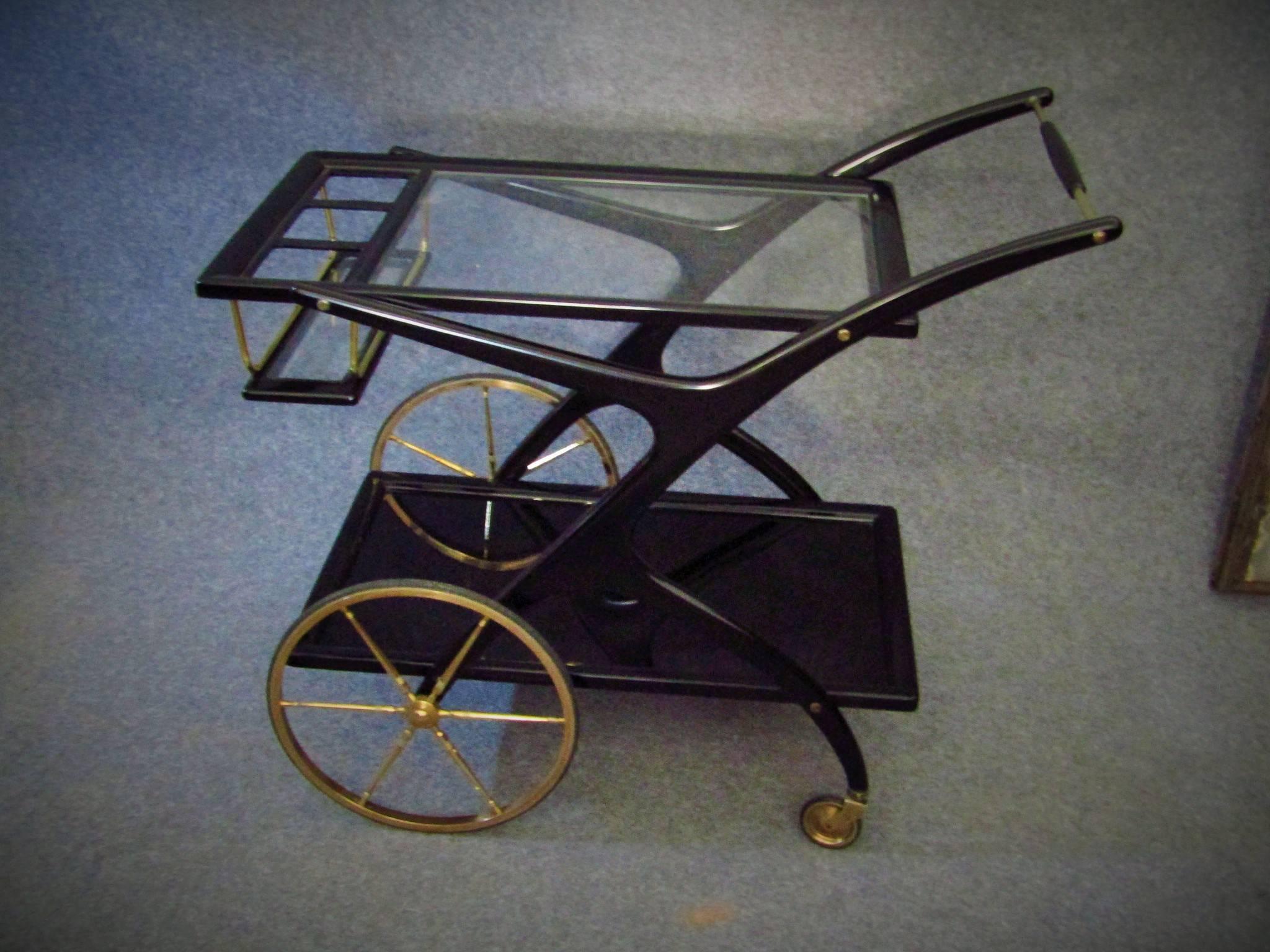 Mid-20th Century Italian Mid-Century Cesare Lacca Bar Cart