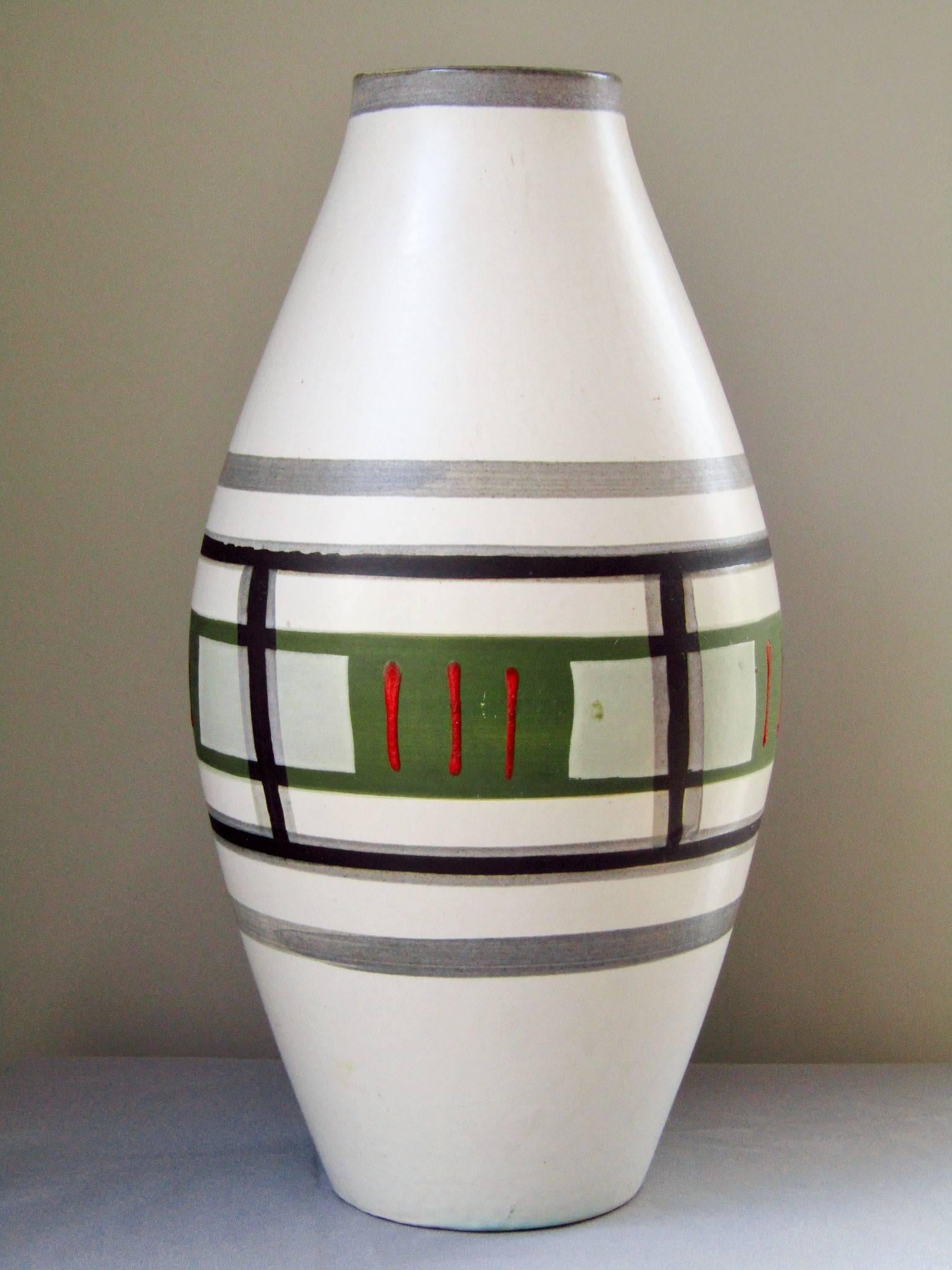 Mid-20th Century German Midcentury Ceramic Vase Fat Lava, 1960