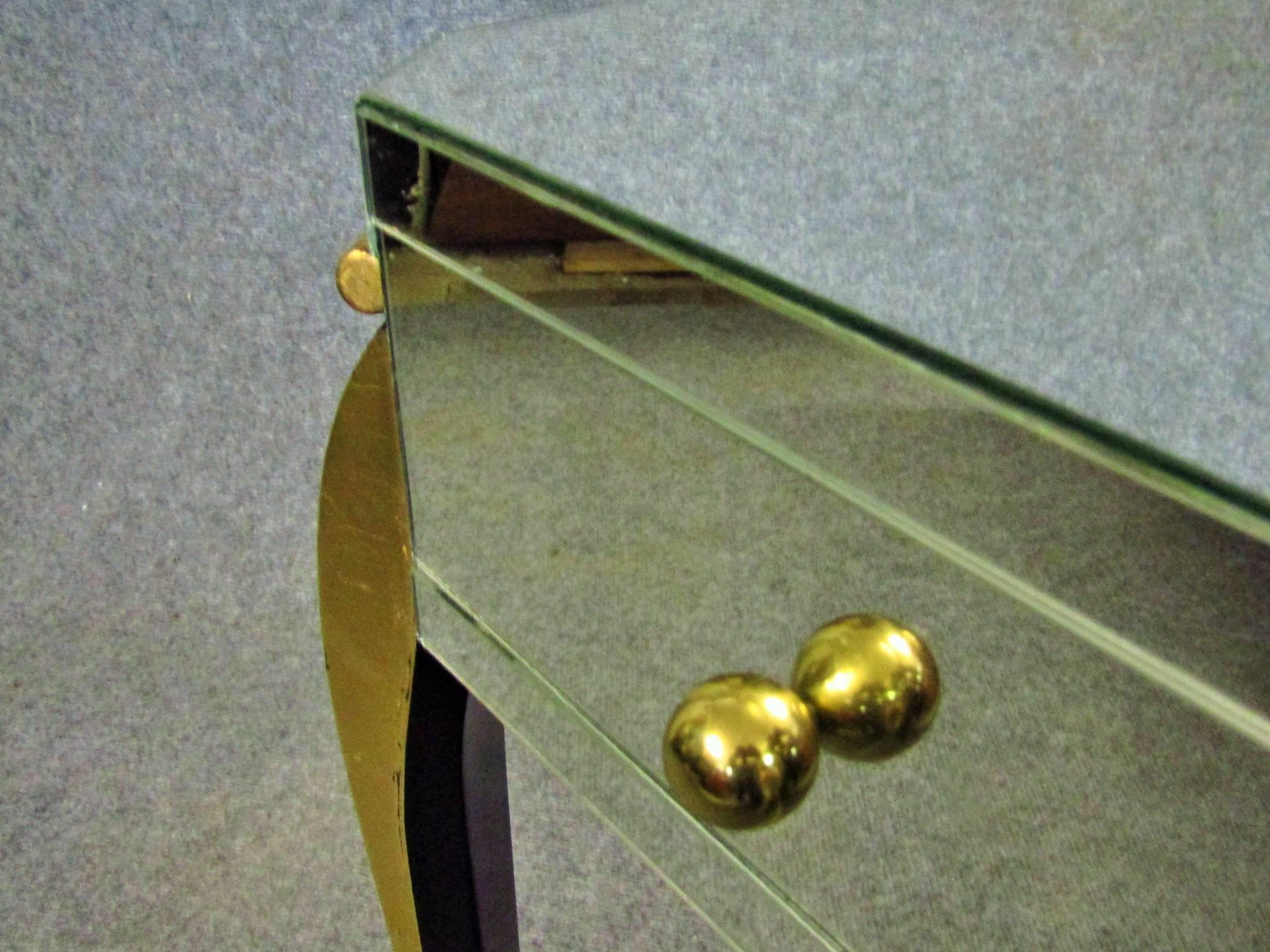Mirrored Art Deco Side Table in the Style of Arbus, France, 1930 1