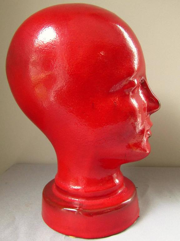 Midcentury German Ceramic Head Sculpture from Ruscha, 1960 For Sale at