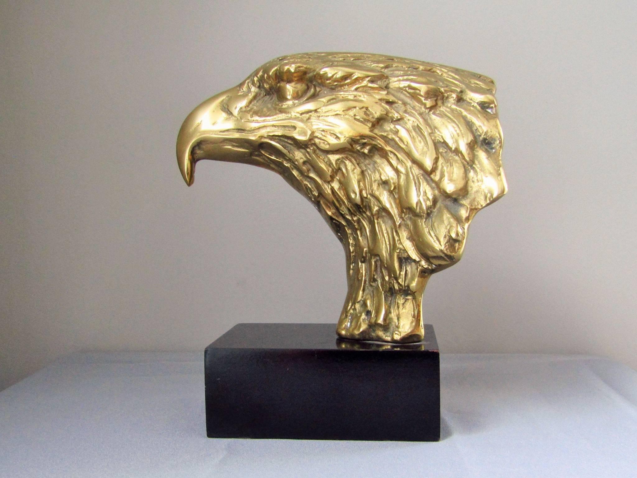 Brass Midcentury Scupture American Eagle
