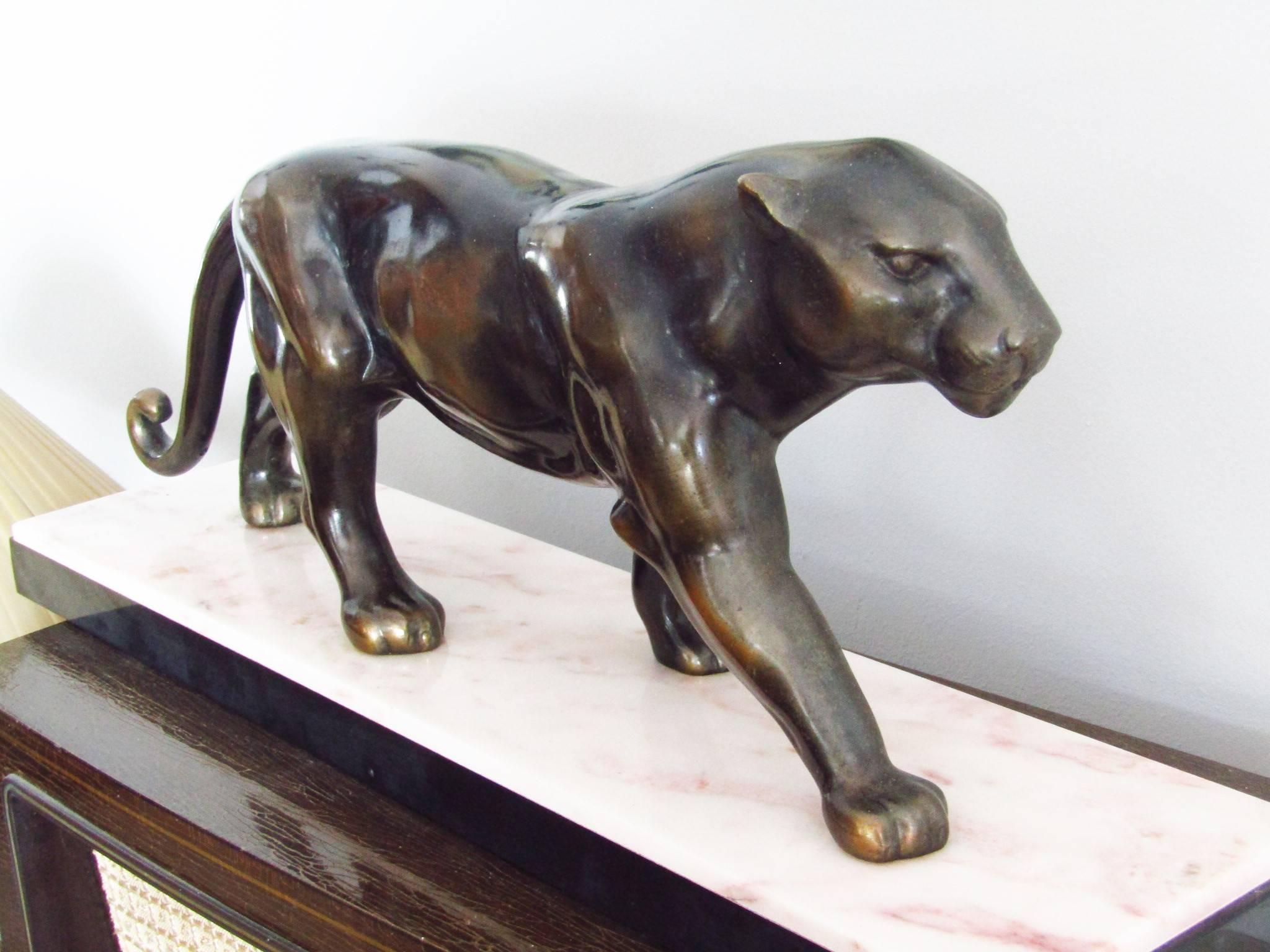 French Art Deco Panther Sculpture, France, 1935