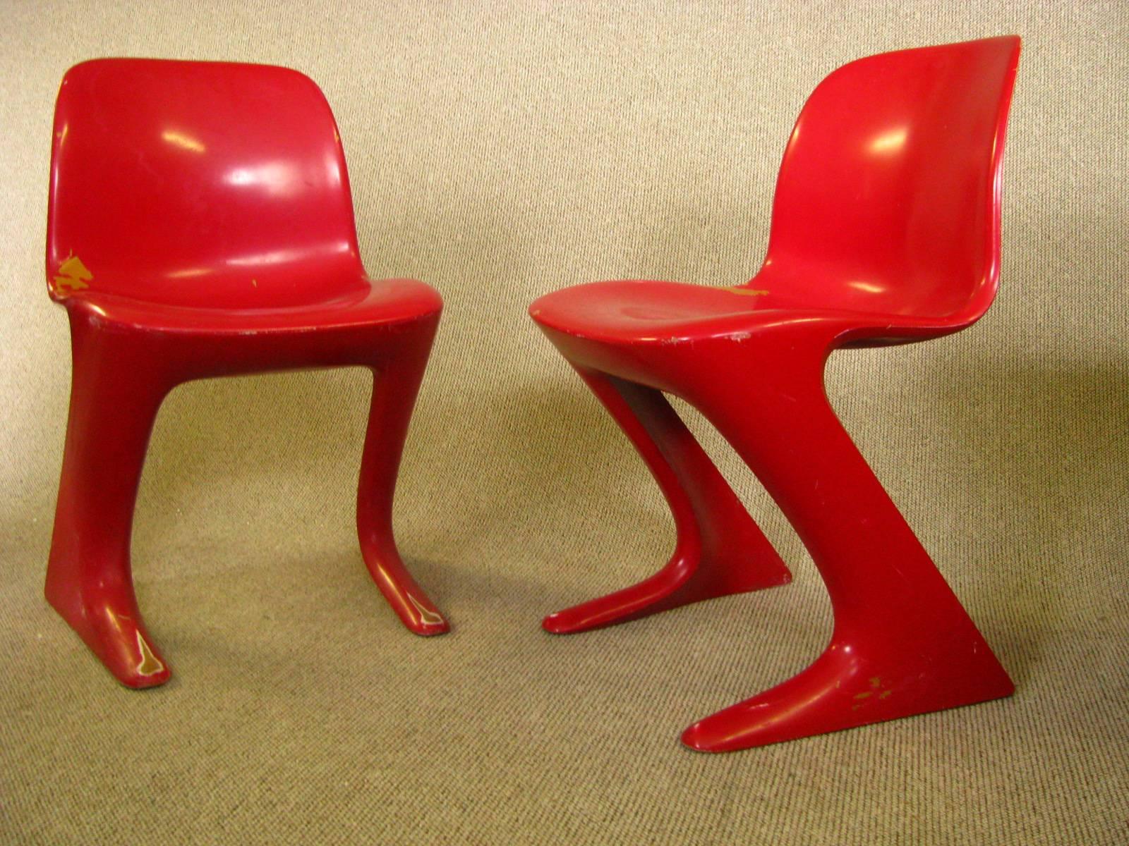 Ensemble de six chaises de salle à manger allemandes du milieu du siècle dernier, Ernst Moeckel, 1968 en vente 1