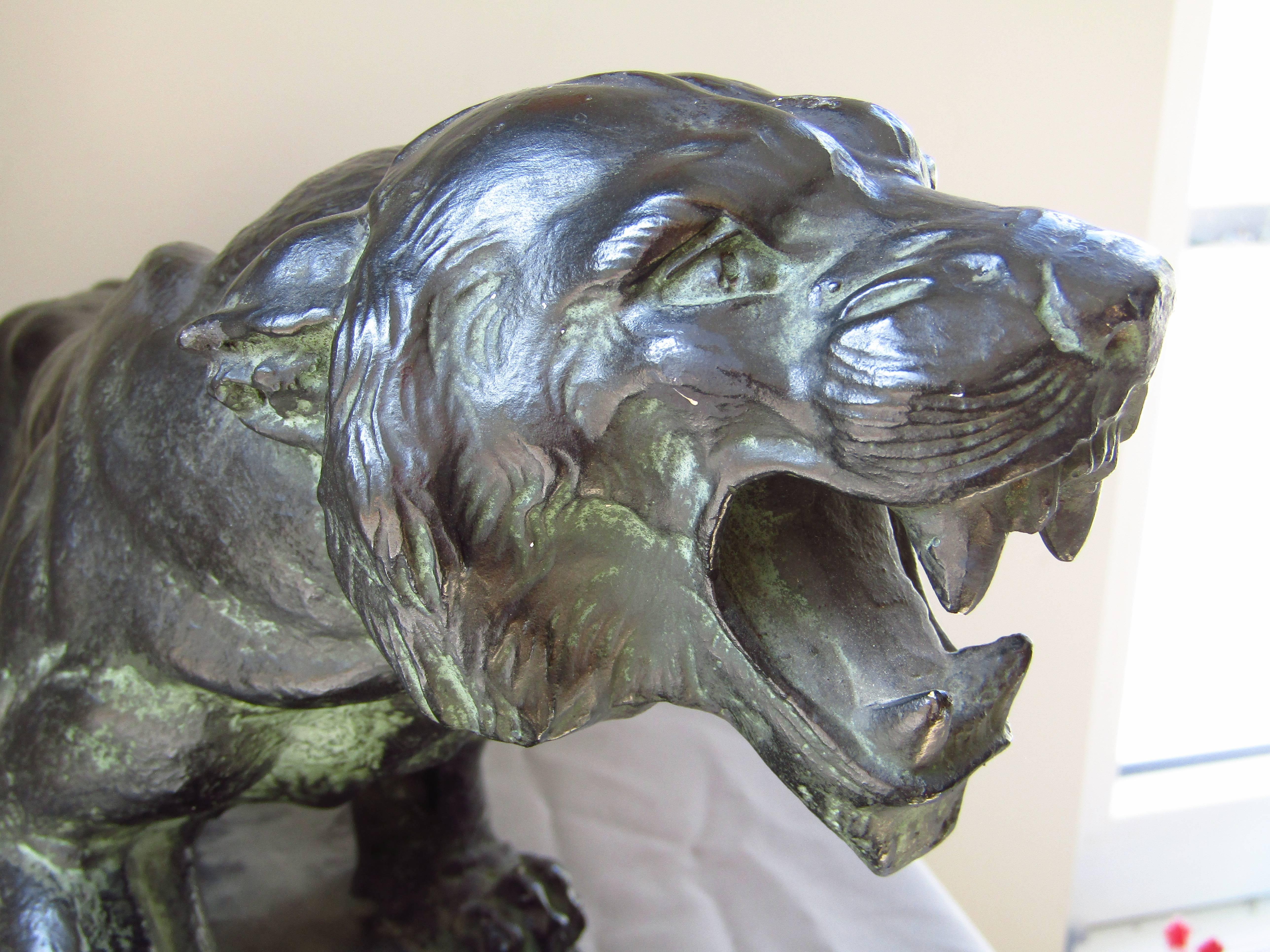 Mid-20th Century Art Deco Sculpture Panther, France, 1935