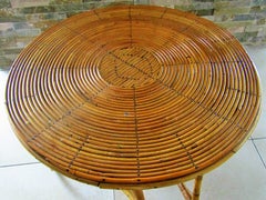 Midcentury Rattan Coffee Table by Janine Abraham, 1960