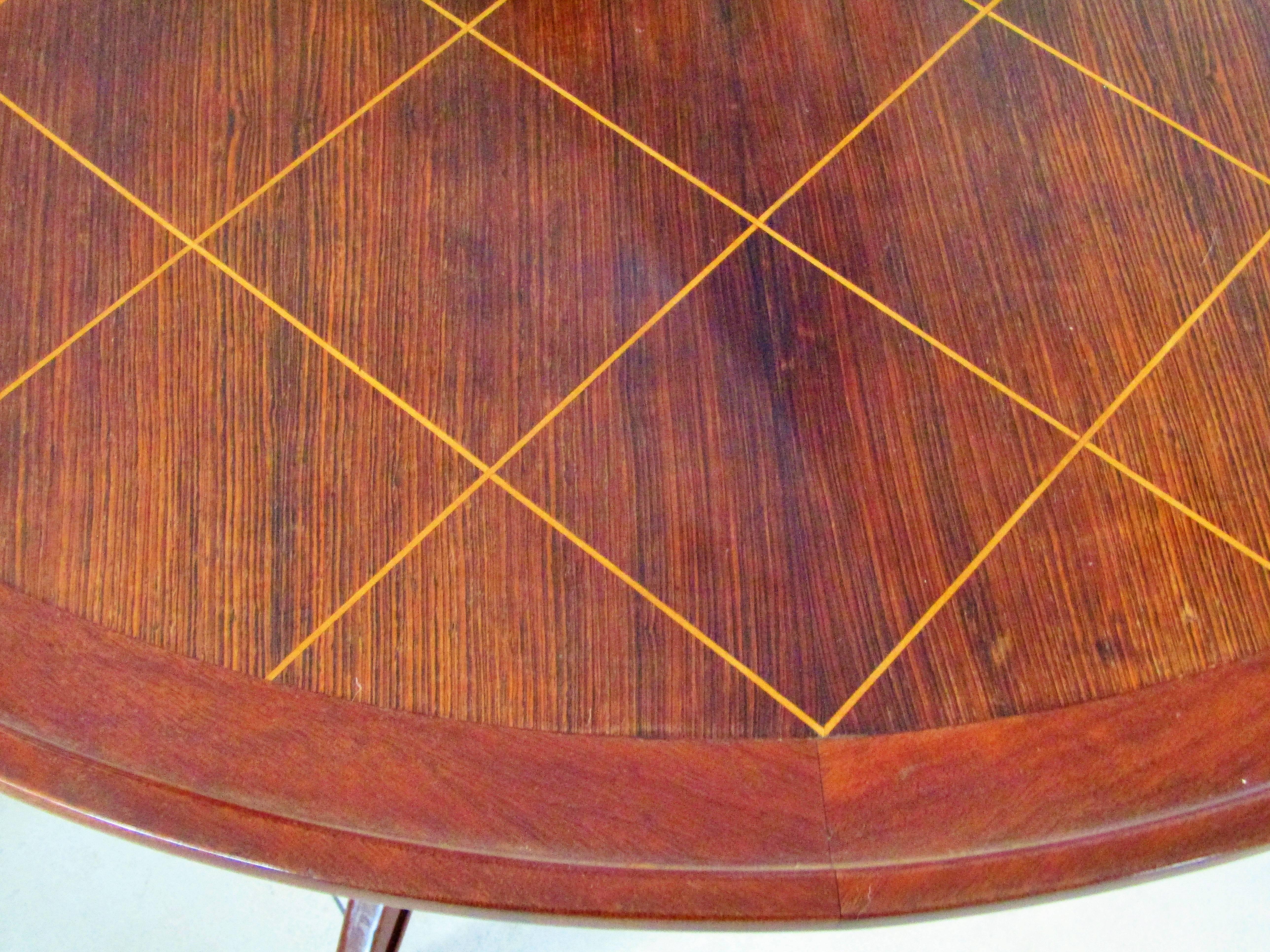 Midcentury Art Deco Rosewood Coffee Table, France, 1940s For Sale 2