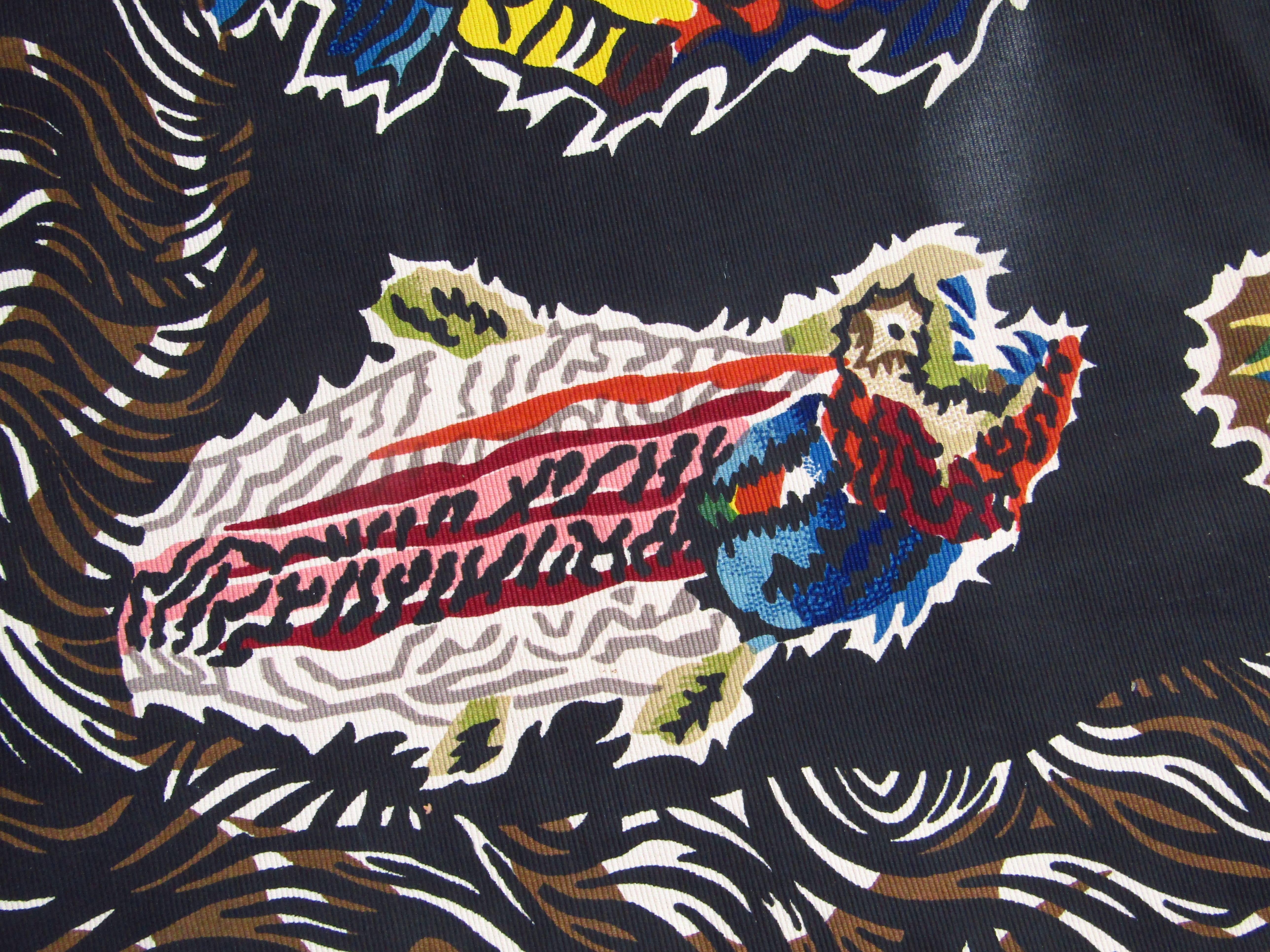 Signed Tapestry Jean Lurcat Les Brochets for Corot Midcentury, France, 1950s 3