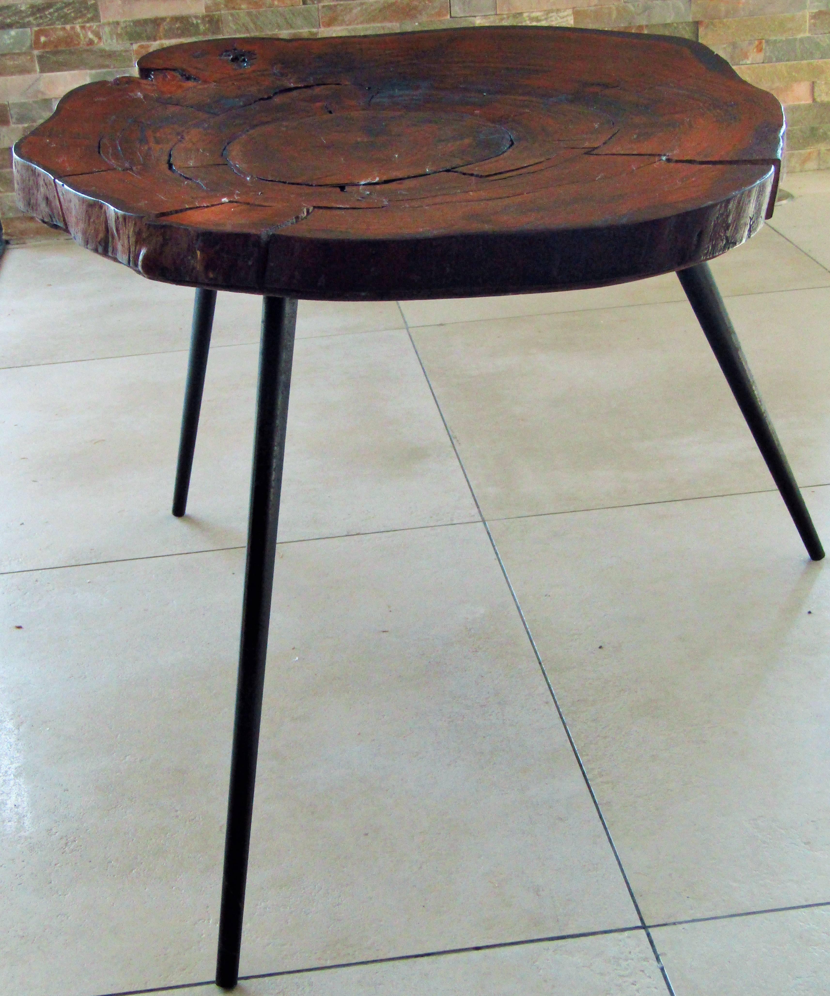 20th Century Tree Trunk Side Coffee Table, Austria, style Aubock 1950s For Sale