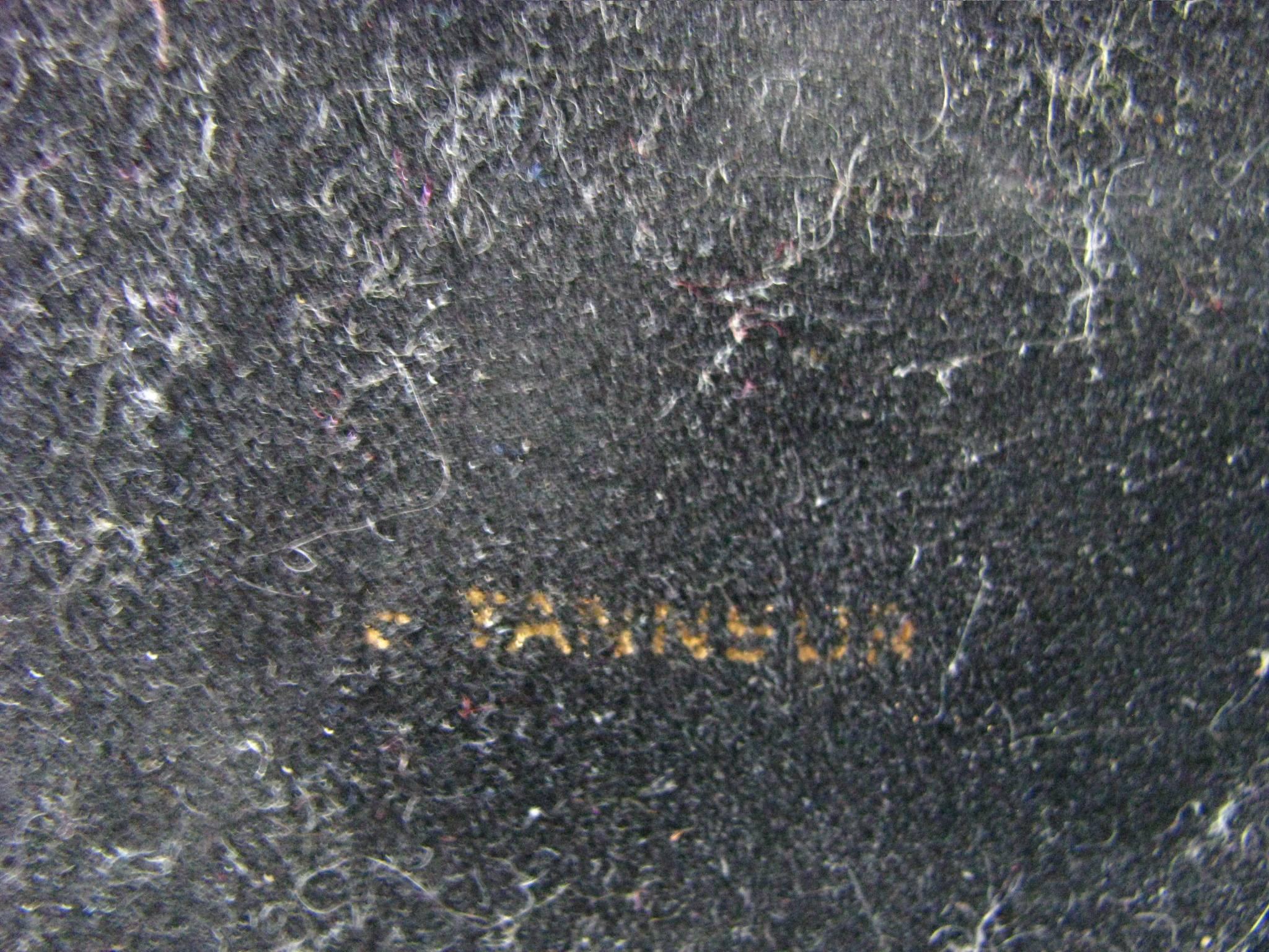 Schreibtisch-Tischlampe im Lederstil, signiert Tanneur, 1950er Jahre (Mitte des 20. Jahrhunderts) im Angebot