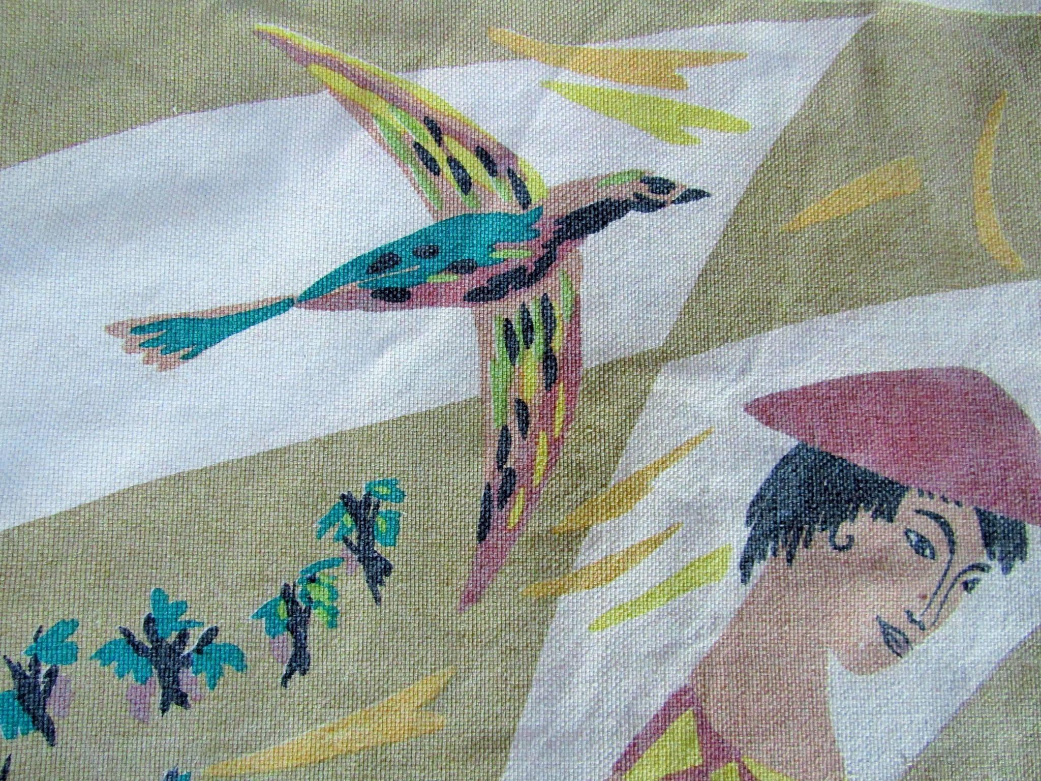 Mid-Century Modern French Midcentury Tapestry by Corot Aubusson, 1960, Cubist