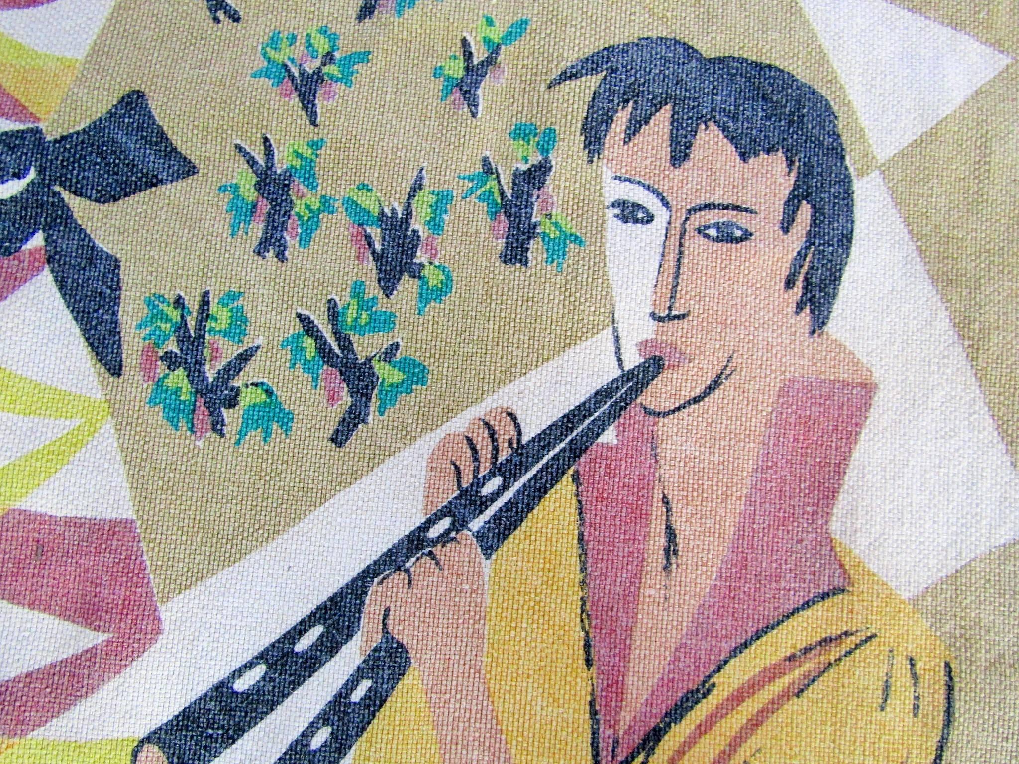 Wandteppich aus der Mitte des Jahrhunderts von Corot Aubusson, 1960, kubistischer Stil (Mitte des 20. Jahrhunderts)