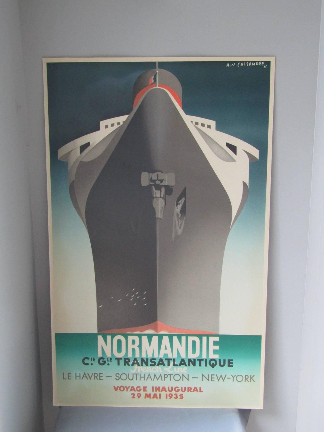 Art Deco Poster Normandie by Cassandre at 1stdibs